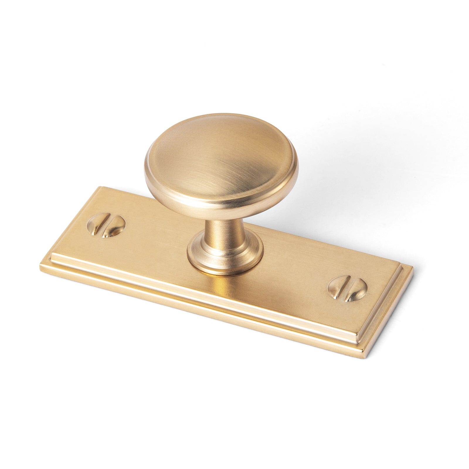 Goo-Ki Champagne Bronze / G015 / 6 Pack Vintage Retro Bronze Drawer Knob Kitchen Hardware Single Hole Cabinet Knobs with Back Plate