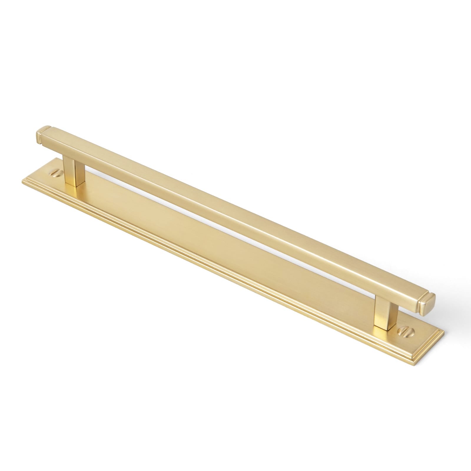 Goo-Ki Champagne Bronze / G015 / 7.6'' Hole Center 2 Pack Antique Brass Zinc Alloy Cabinet Pulls with Back Plate Kitchen Hardware Bar Handles