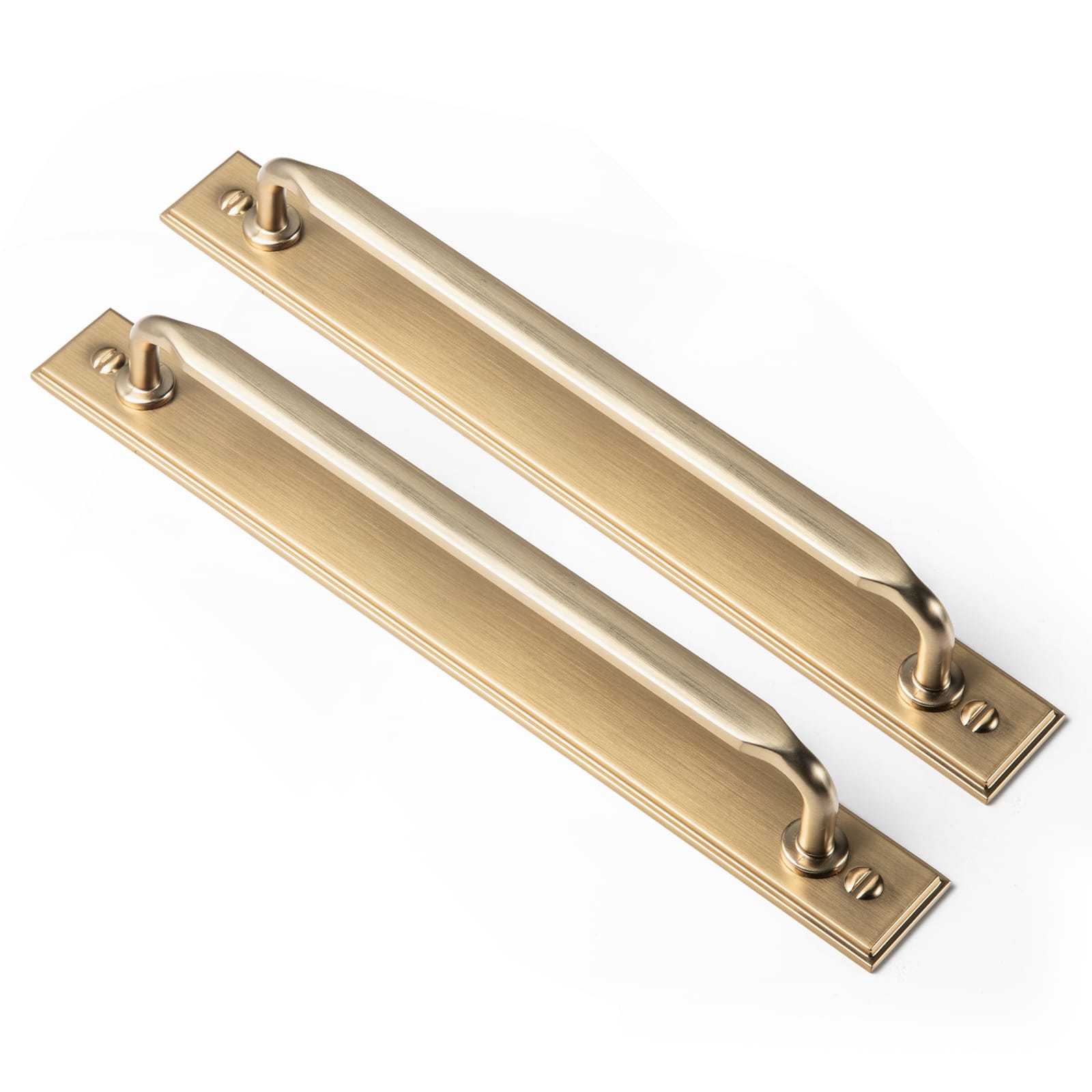 Goo-Ki Champagne Bronze / G015 / 7.6'' Hole Center 2 Pack Elegant Vintage Zinc Alloy Cabinet Handles with Long Backplate, Classic Furniture Hardware for Cabinets, Wardrobes & Dressers