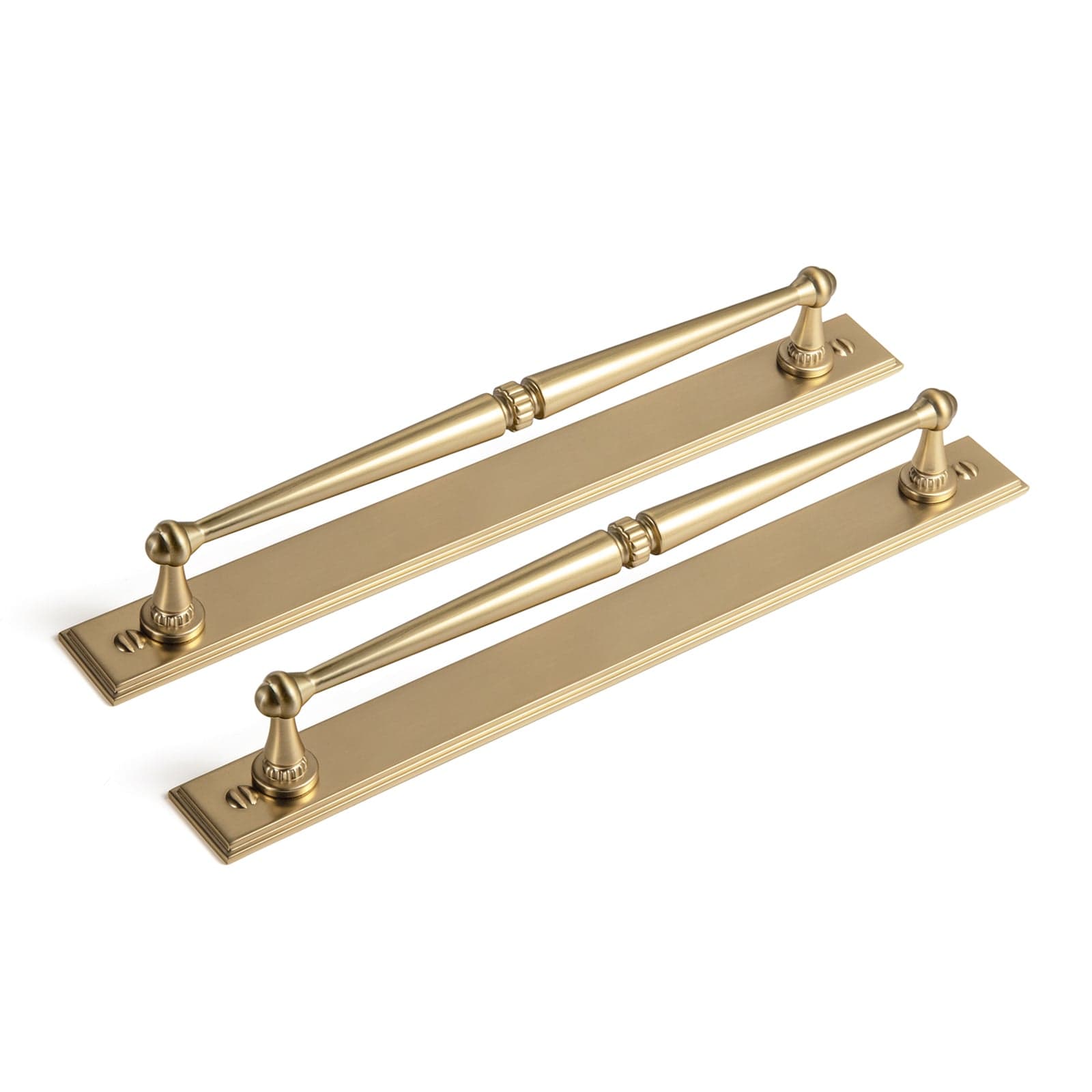 Goo-Ki Champagne Bronze / G015 / 7.6'' Hole Center 2 Pack Ornate Vintage Brass Drawer Pulls - Classic Cabinet Handles with Decorative Back Plates