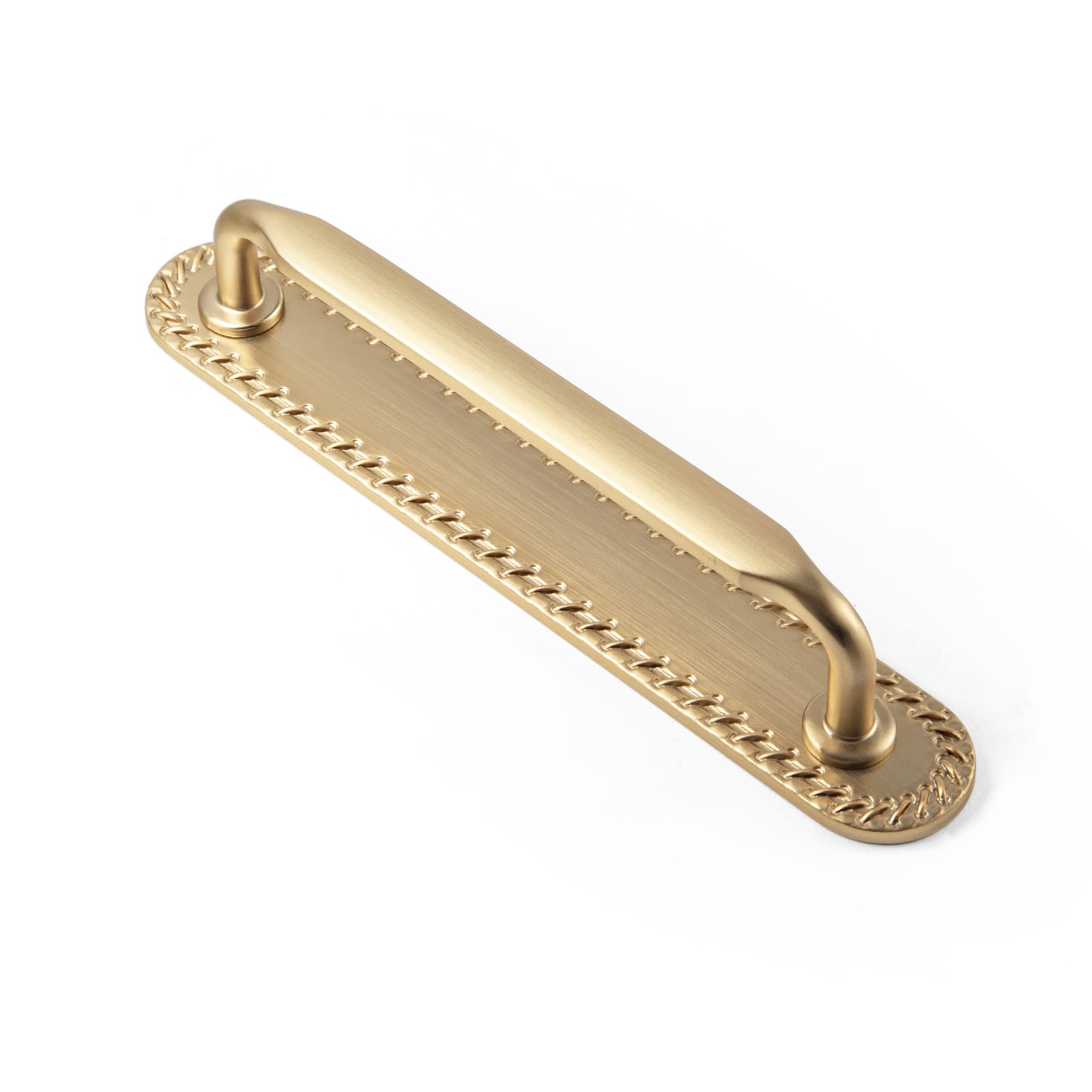 Goo-Ki Champagne Bronze / G016 / 5'' Hole Center 2 Pack Elegant Vintage Zinc Alloy Cabinet Handles with Long Backplate, Classic Furniture Hardware for Cabinets, Wardrobes & Dressers
