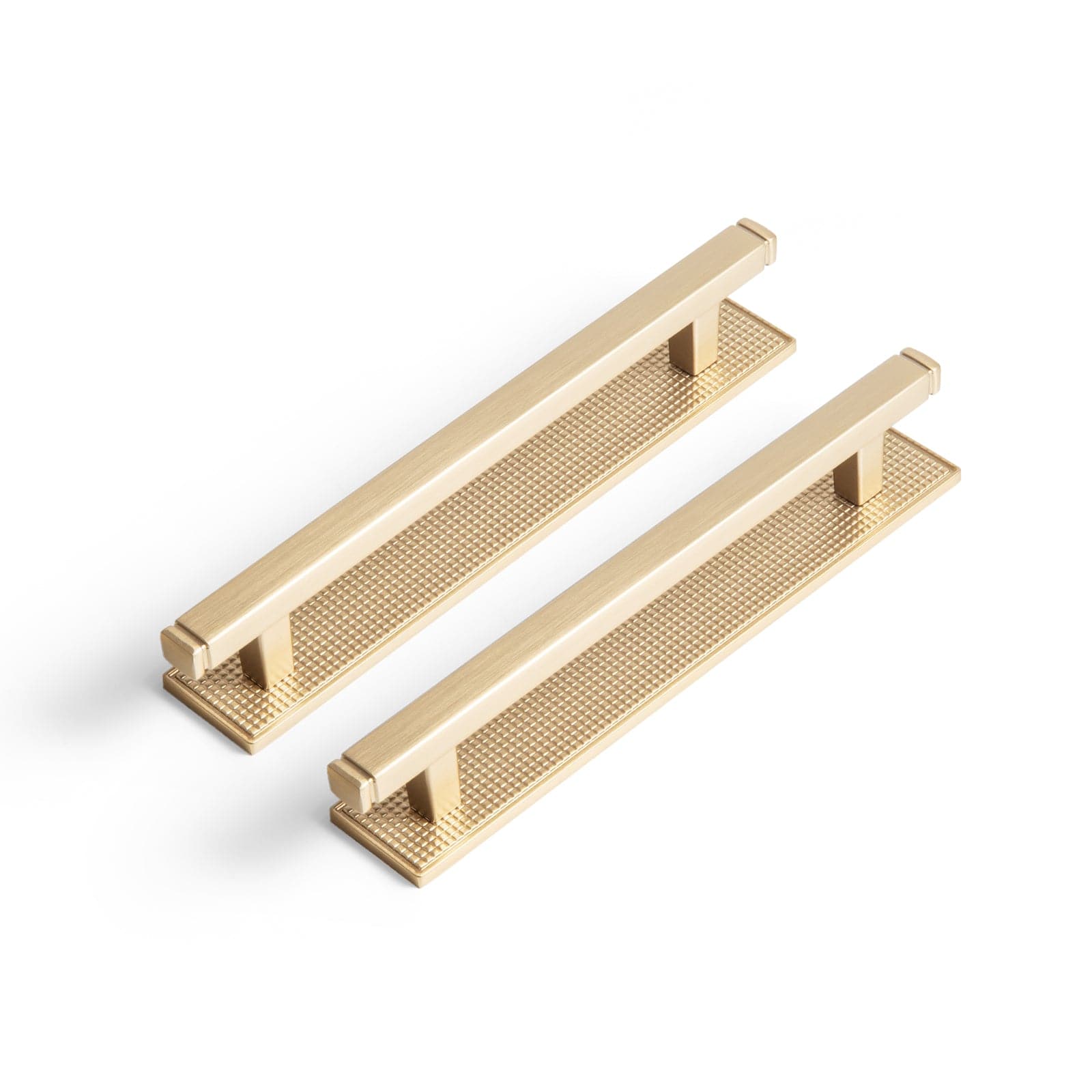 Goo-Ki Champagne Bronze / G017 / 5'' Hole Center 2 Pack Antique Brass Zinc Alloy Cabinet Pulls with Back Plate Kitchen Hardware Bar Handles