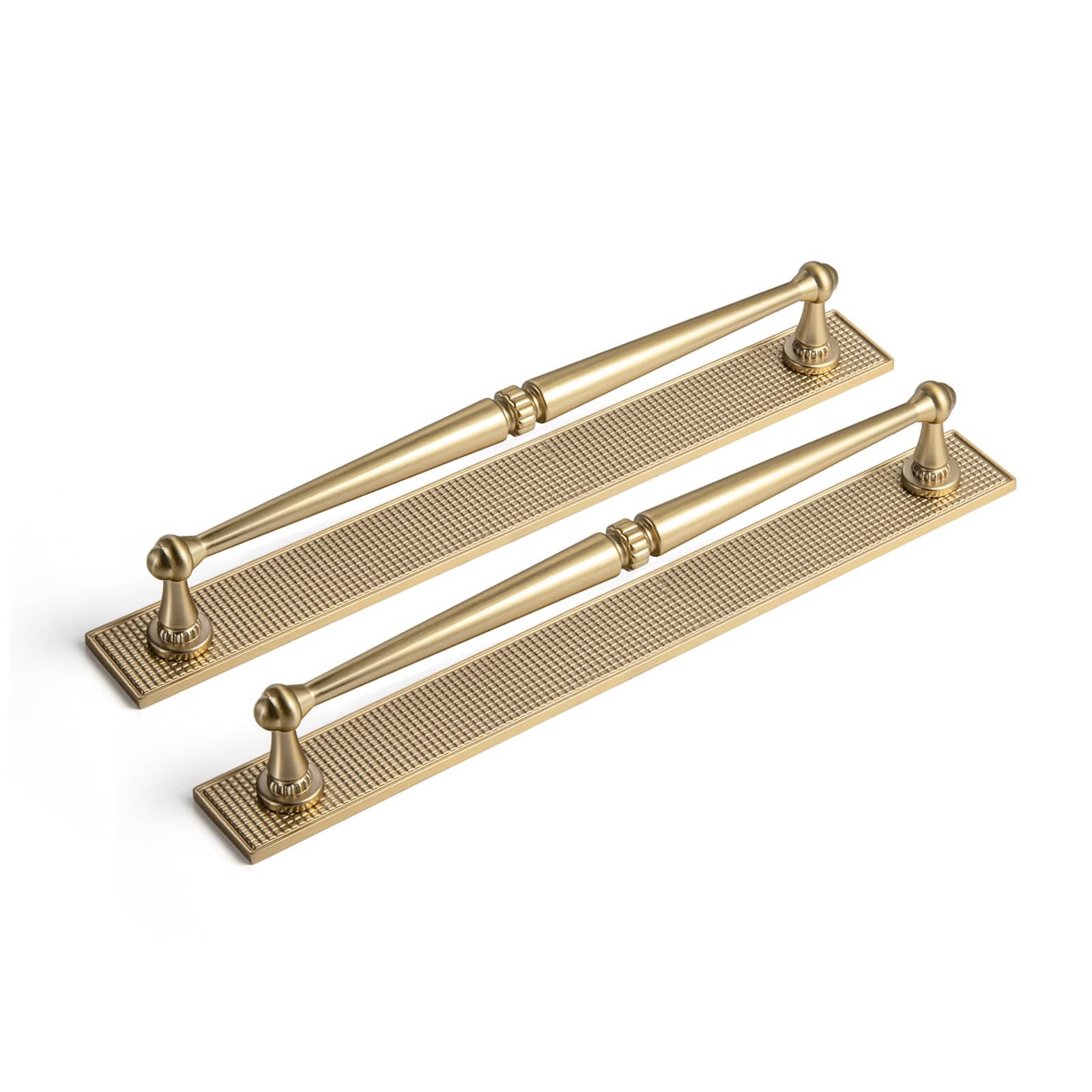 Goo-Ki Champagne Bronze / G017 / 7.6'' Hole Center 2 Pack Ornate Vintage Brass Drawer Pulls - Classic Cabinet Handles with Decorative Back Plates
