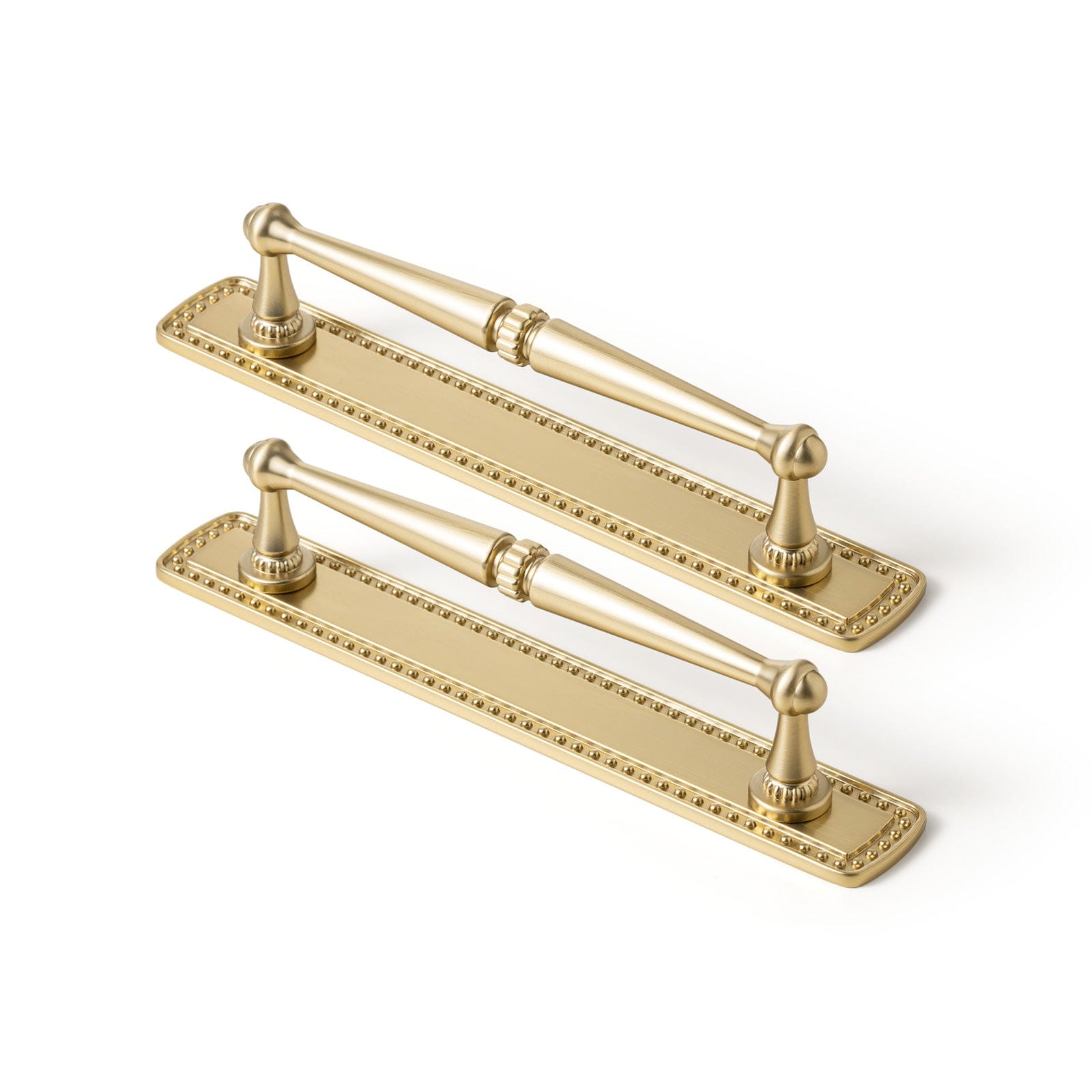 Goo-Ki Champagne Bronze / G018 / 5'' Hole Center 2 Pack Ornate Vintage Brass Drawer Pulls - Classic Cabinet Handles with Decorative Back Plates