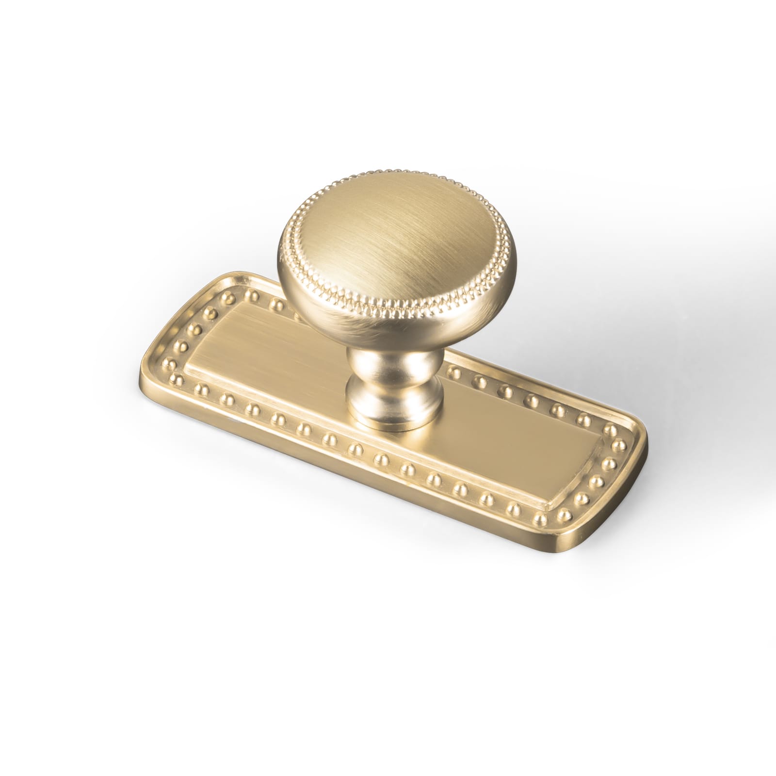 Goo-Ki Champagne Bronze / G018 / 6 Pack Classic Zinc Alloy Cabinet Knobs with Beaded Edge Vintage Style Drawer Hardware