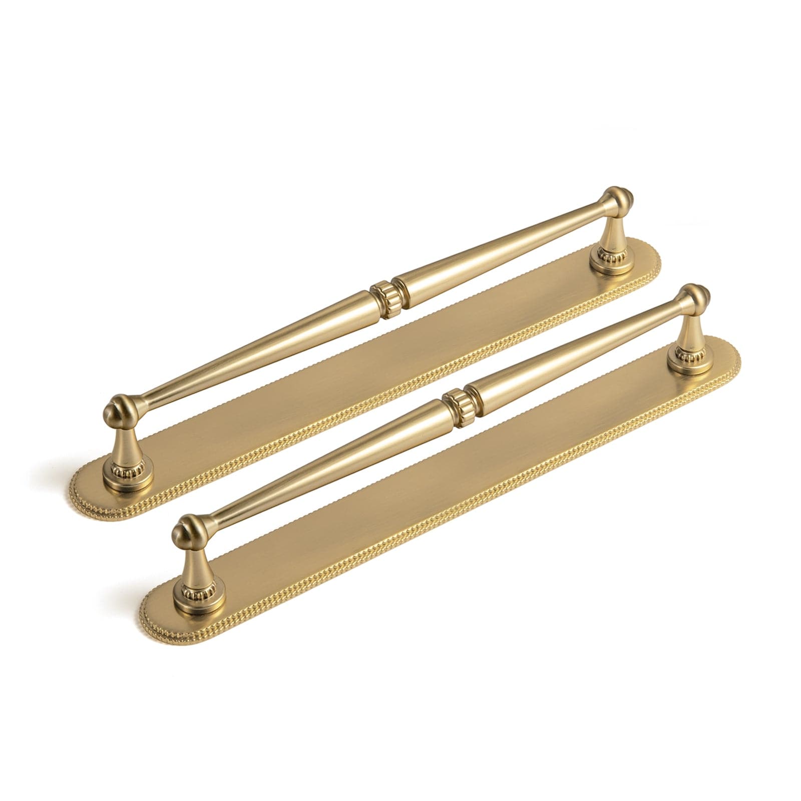 Goo-Ki Champagne Bronze / G019 / 7.6'' Hole Center 2 Pack Ornate Vintage Brass Drawer Pulls - Classic Cabinet Handles with Decorative Back Plates