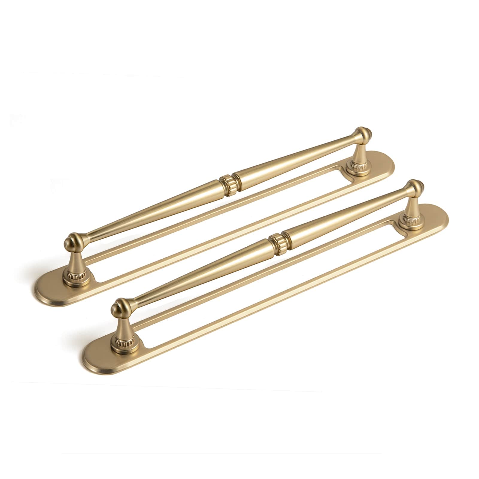 Goo-Ki Champagne Bronze / G021 / 7.6'' Hole Center 2 Pack Ornate Vintage Brass Drawer Pulls - Classic Cabinet Handles with Decorative Back Plates