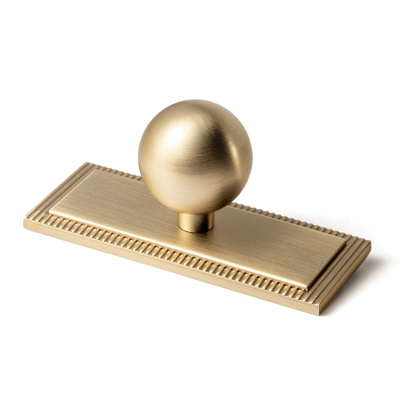 Goo-Ki Champagne Bronze / G022 / Single Hole Small Knob - 6 Pack Round Cabinet Knobs with Back Plate Zinc Alloy Cabinet Handle with Long Back Plate