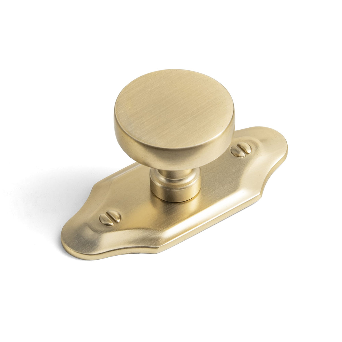 Goo-Ki Champagne Bronze / G023 / 1.2'' Knob 6 Pack Vintage Brass Zinc Alloy Cabinet Knob with Back Plate Single Hole Center Kitchen Hardware