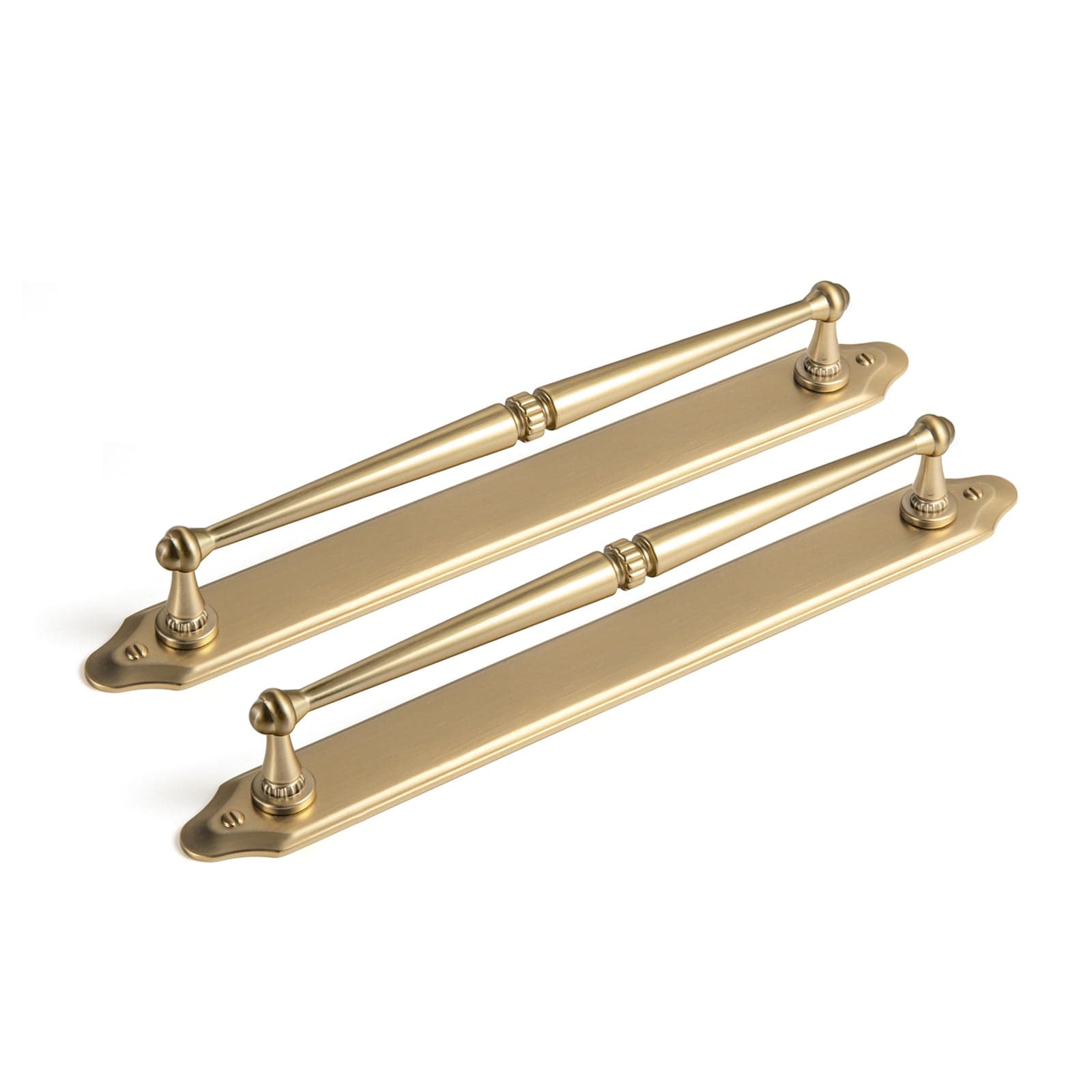 Goo-Ki Champagne Bronze / G023 / 7.6'' Hole Center 2 Pack Ornate Vintage Brass Drawer Pulls - Classic Cabinet Handles with Decorative Back Plates