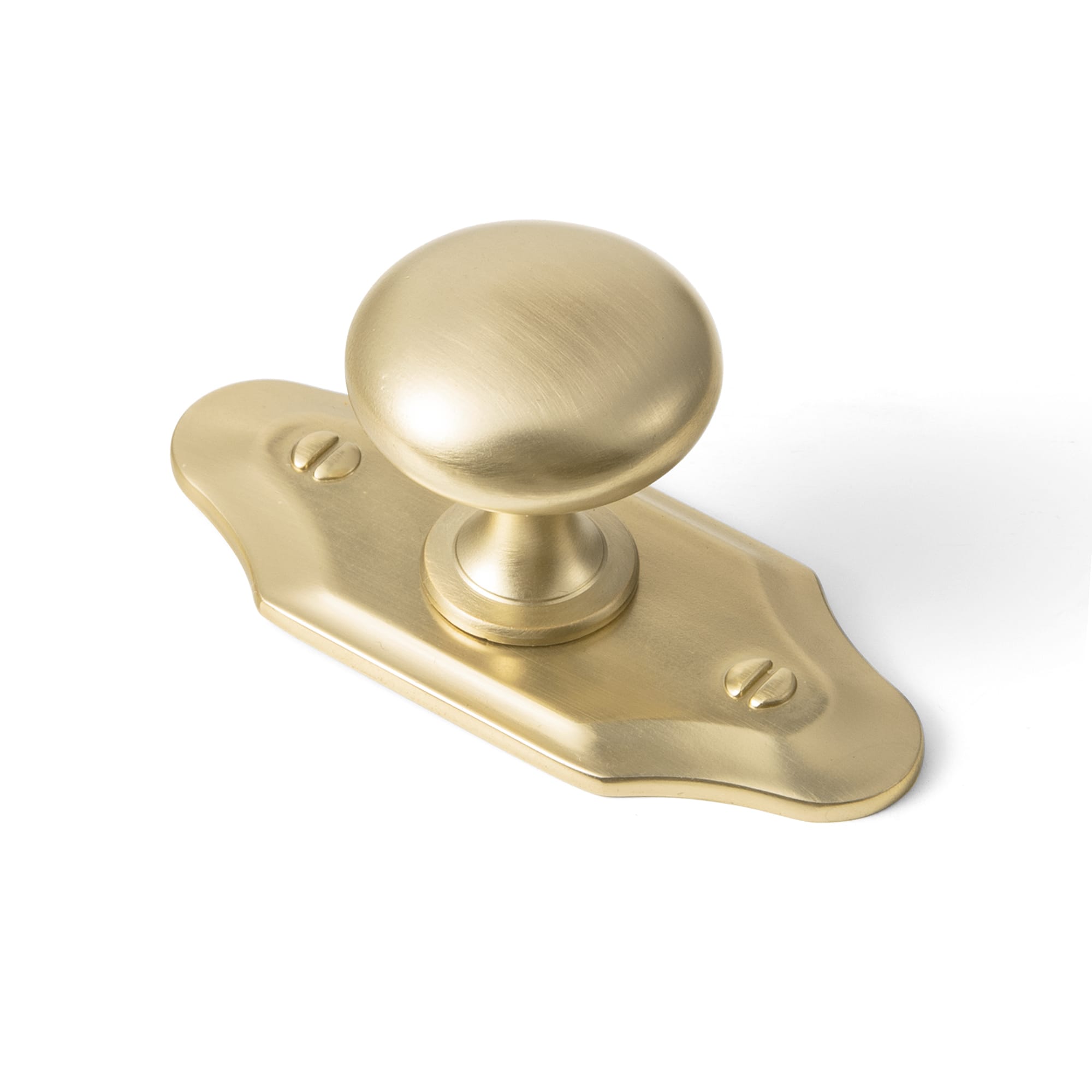 Goo-Ki Champagne Bronze / G023 / Standard 6 Pack Antique Brass Zinc Alloy Cabinet Knob with Back Plate Single Hole Center Cabinet Hardware for Bedroom Kitchen