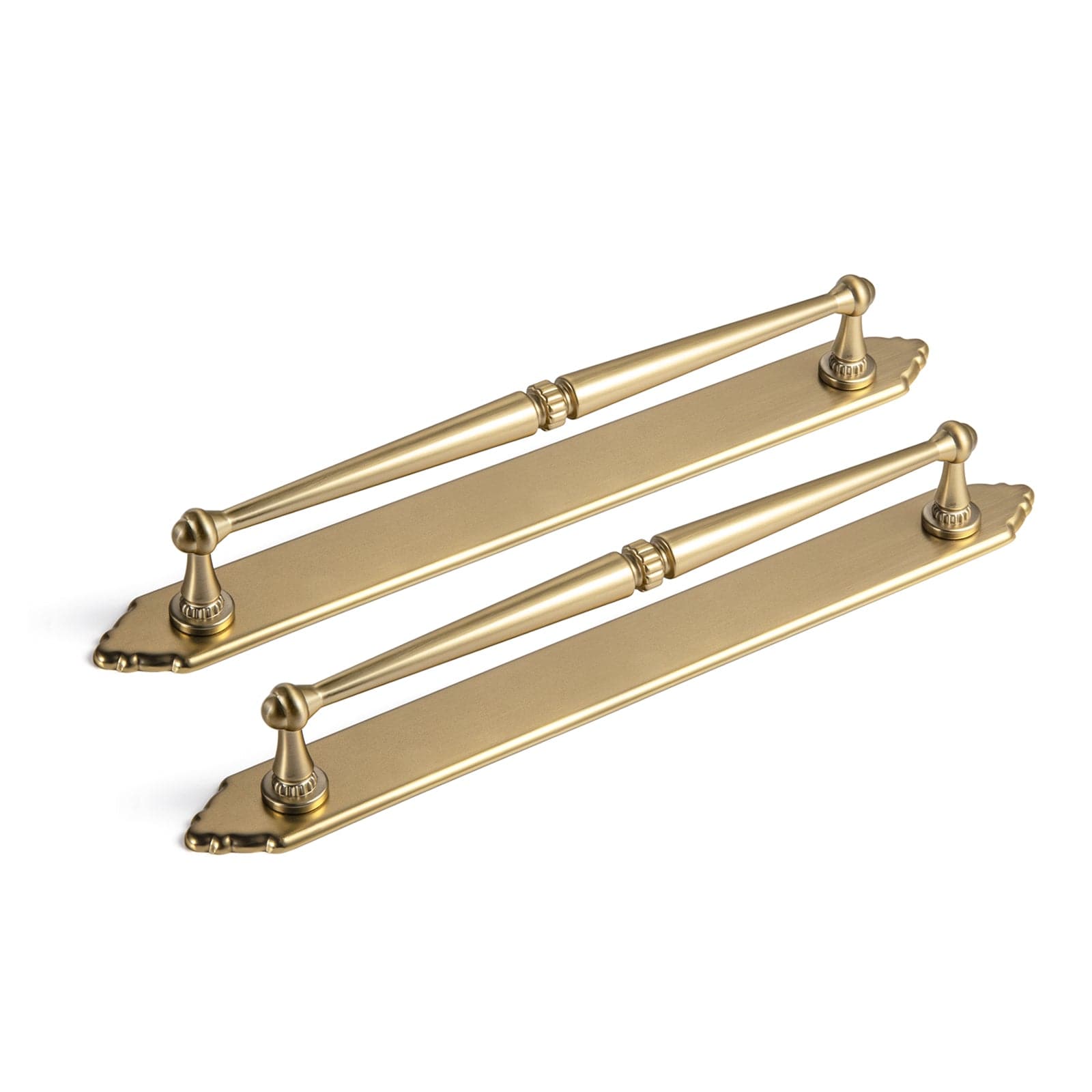 Goo-Ki Champagne Bronze / G024 / 7.6'' Hole Center 2 Pack Ornate Vintage Brass Drawer Pulls - Classic Cabinet Handles with Decorative Back Plates