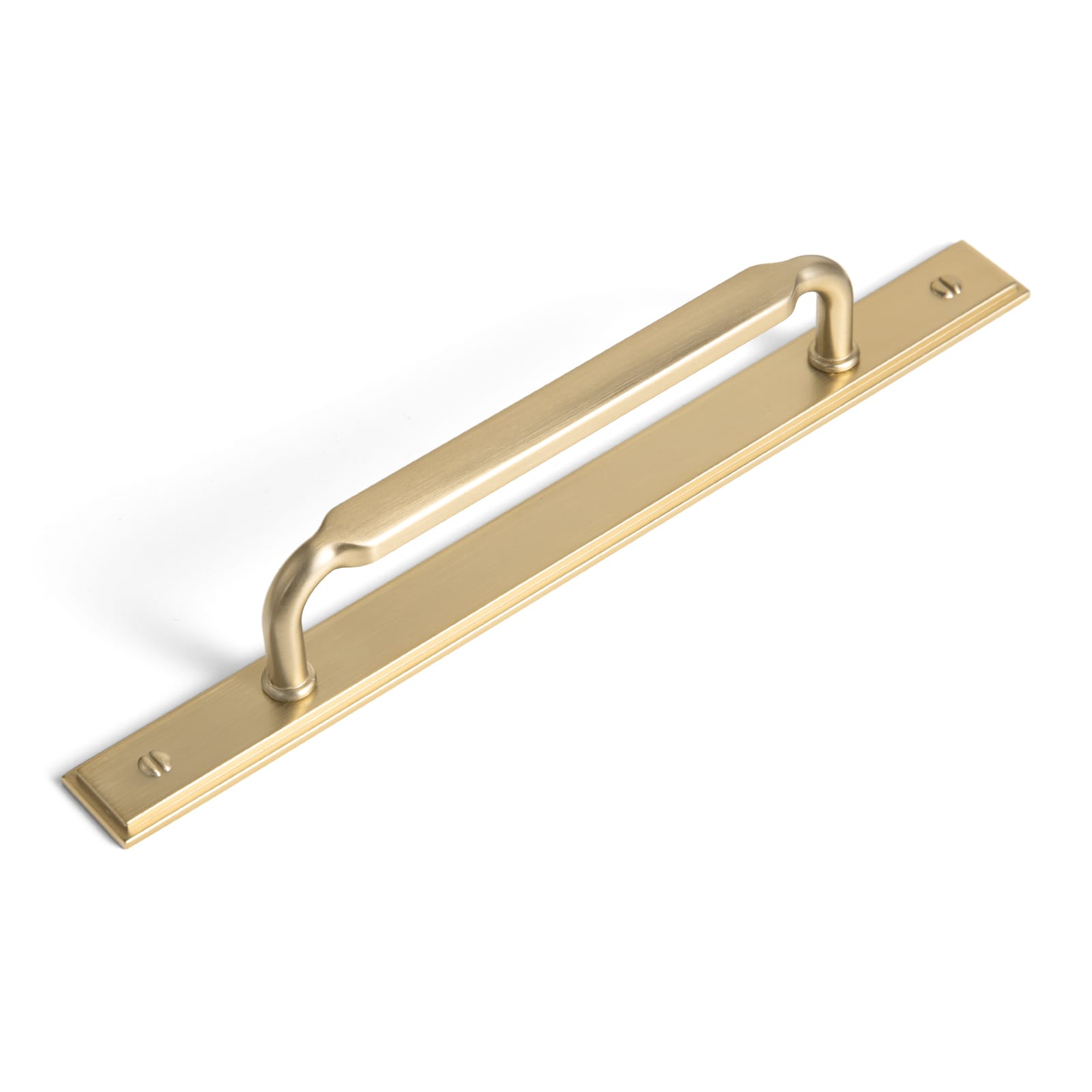 Goo-Ki Champagne Bronze / G026 / 5'' Hole Center 2 Pack Antique Brass Cabinet Pulls with Back Plate Zinc Alloy Drawer Handle with Long Back Plate