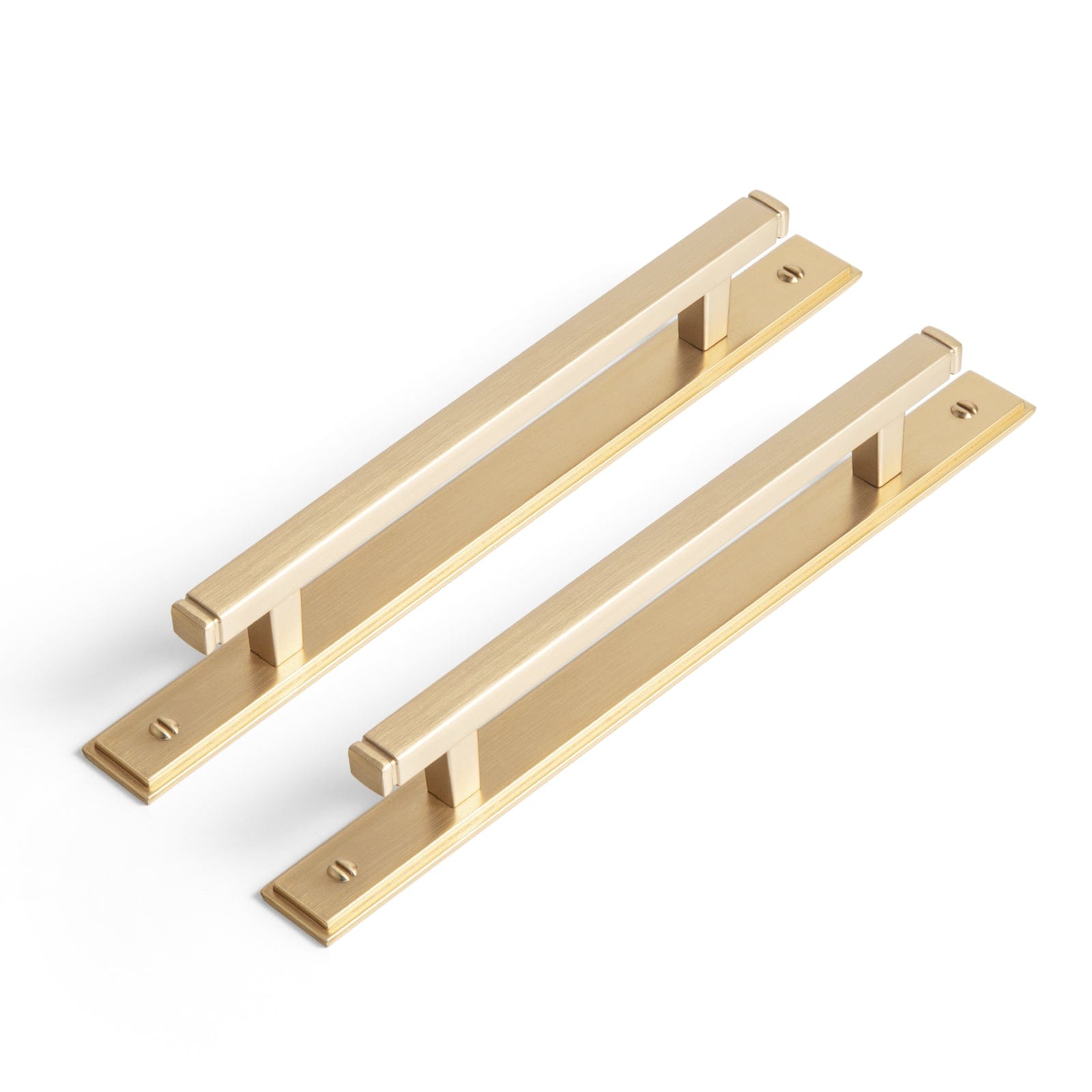 Goo-Ki Champagne Bronze / G026 / 5'' Hole Center 2 Pack Antique Brass Zinc Alloy Cabinet Pulls with Back Plate Kitchen Hardware Bar Handles