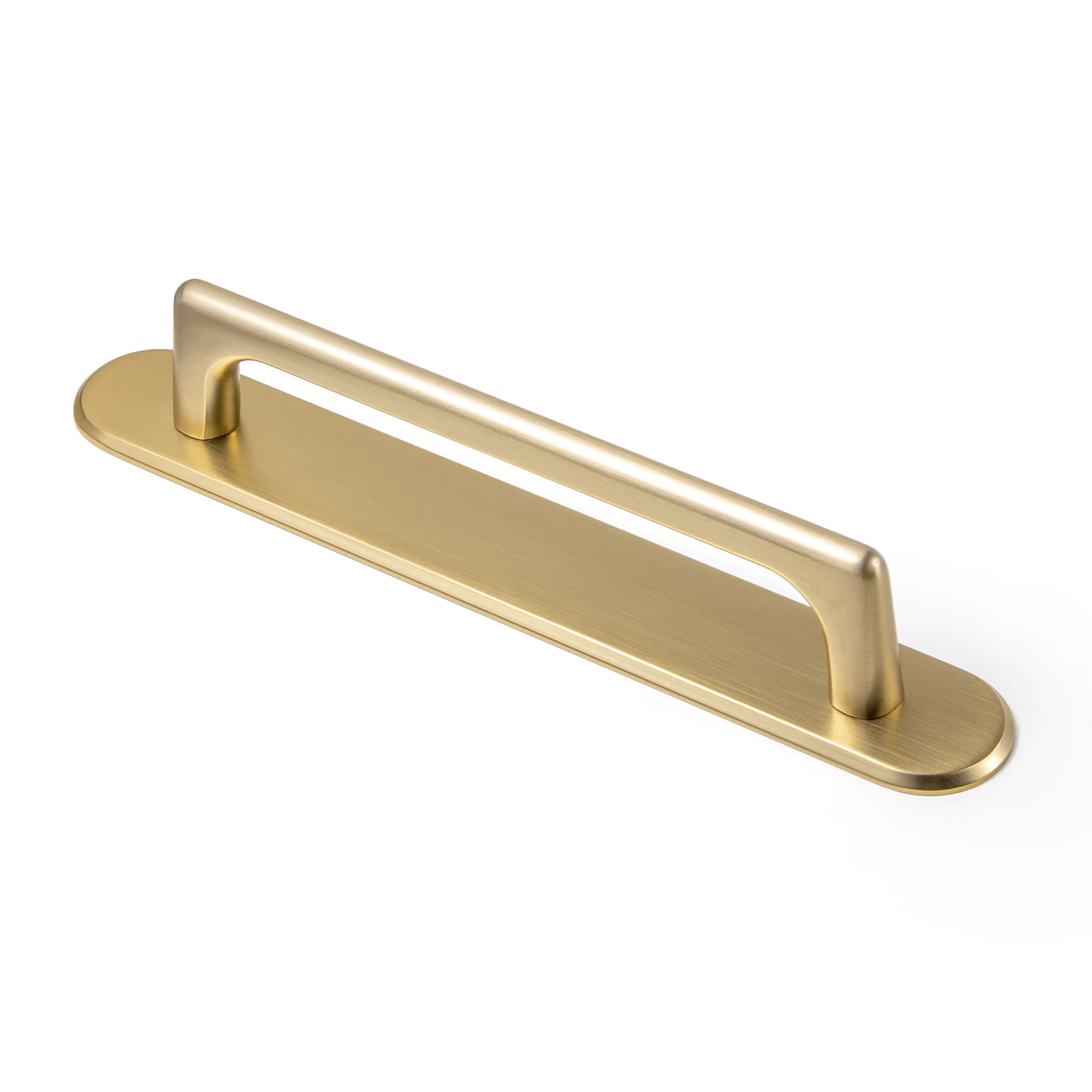 Goo-Ki Champagne Bronze / G028 / 5'' Hole Center 2 Pack Classic Cabinet Bar Pulls with Back Plate Zinc Alloy Cabinet Handle with Long Back Plate