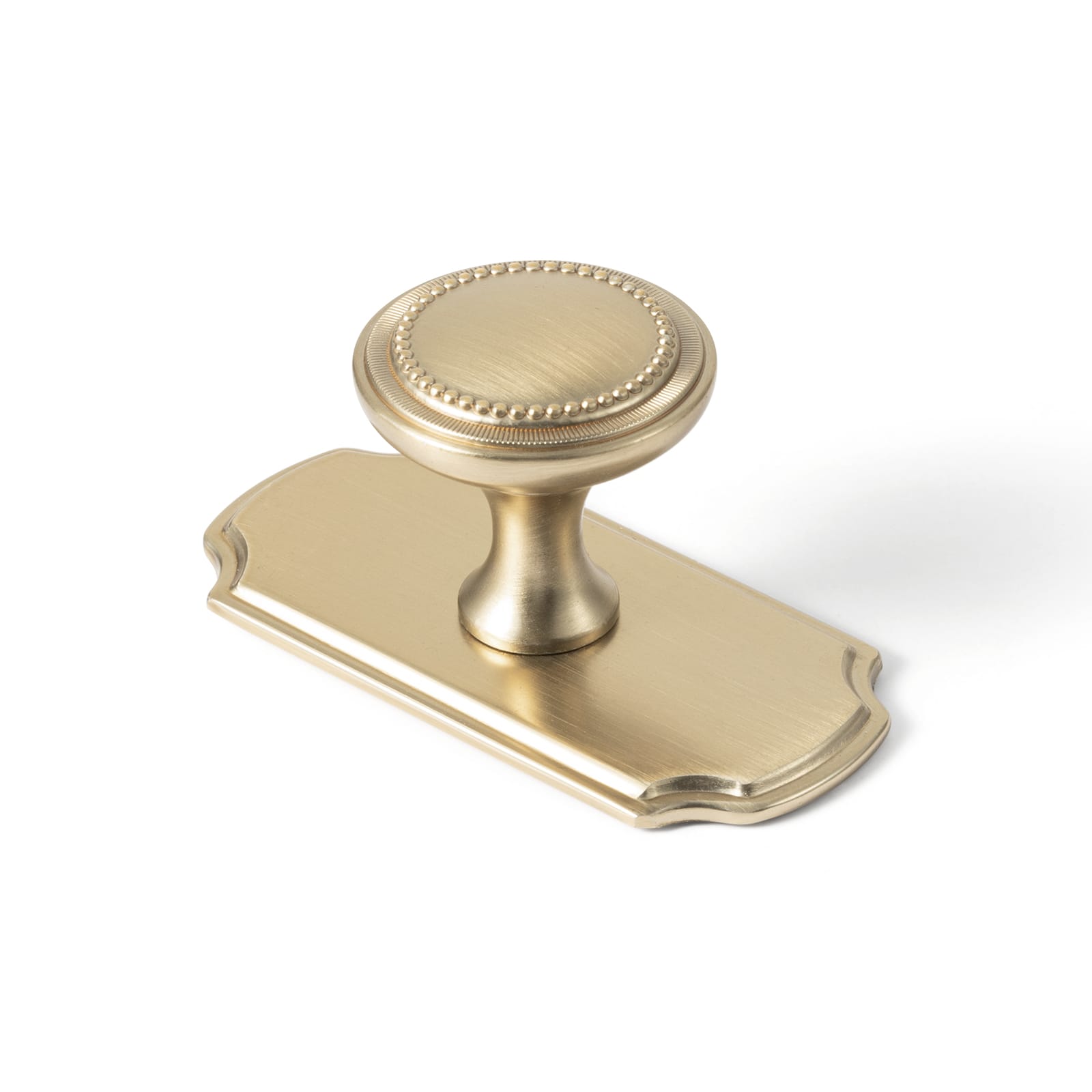 Goo-Ki Champagne Bronze / G031 / 6 Pack Antique Brass Zinc Alloy Cabinet Knob with Delicate Decorative Back Plate Set