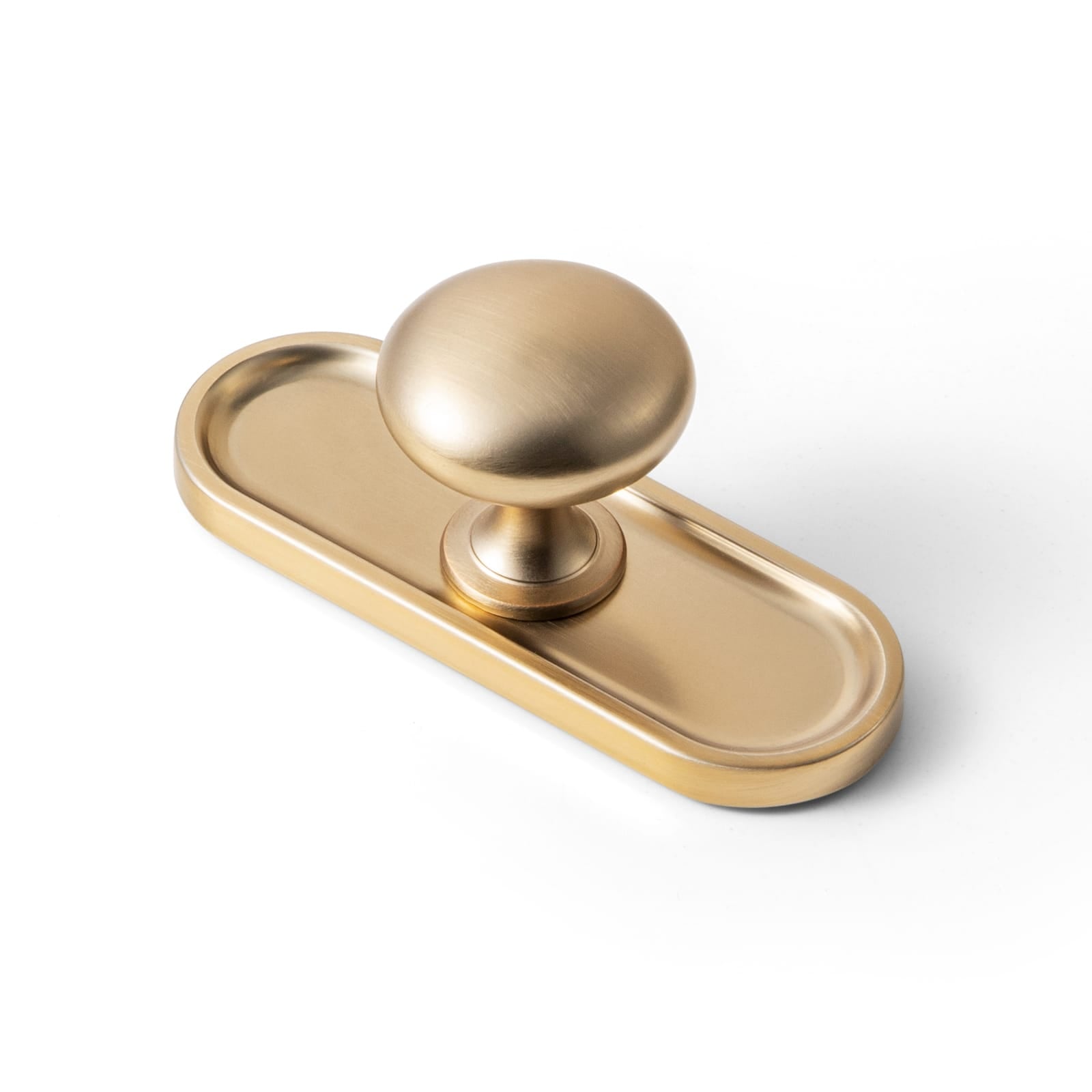 Goo-Ki Champagne Bronze / G033 / Standard 6 Pack Antique Brass Zinc Alloy Cabinet Knob with Back Plate Single Hole Center Cabinet Hardware for Bedroom Kitchen