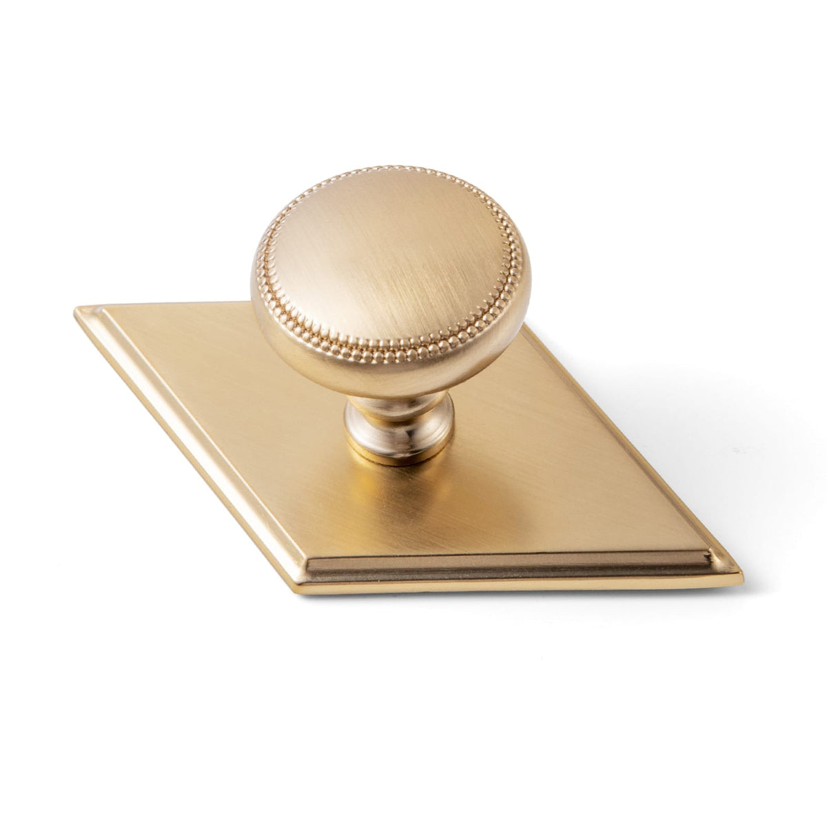 Goo-Ki Champagne Bronze / G035 / 6 Pack Classic Zinc Alloy Cabinet Knobs with Beaded Edge Vintage Style Drawer Hardware