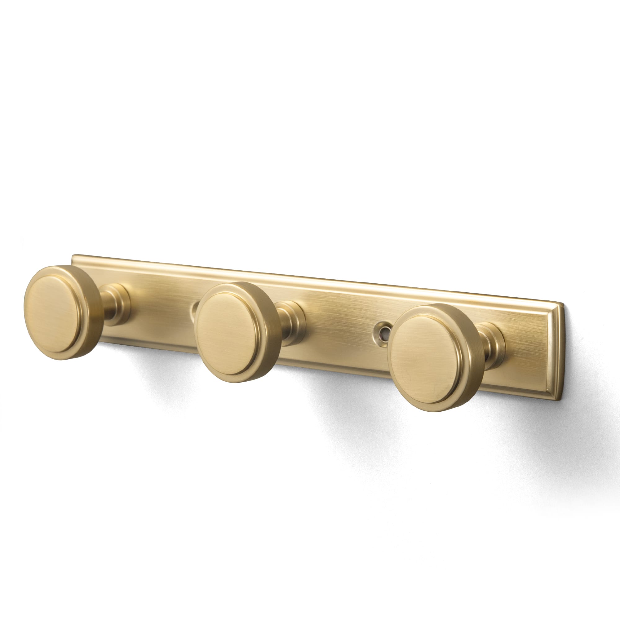 Goo-Ki Champagne Bronze / H011 / 3 Minimalist Round Knob Zinc Alloy Coat Hook Rail, Wall Mounted Robe Hanger for Coats, Towels & Accessories