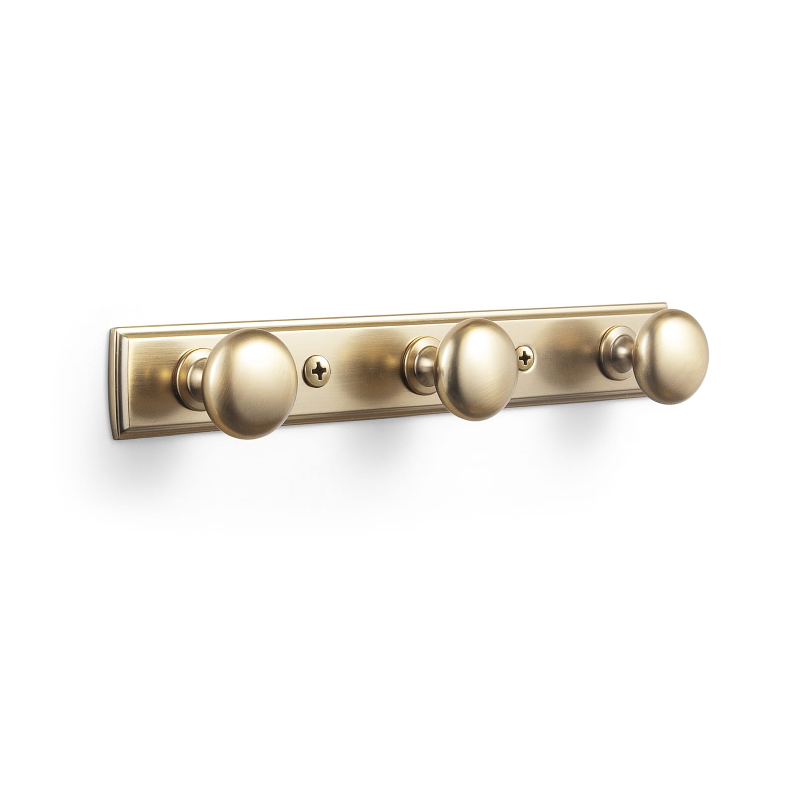 Goo-Ki Champagne Bronze / H011 / 3 Zinc Alloy Coat Hook - Retro Decorative Wall Hanger Rail with Round Knobs for Coats, Towels & Home Organization