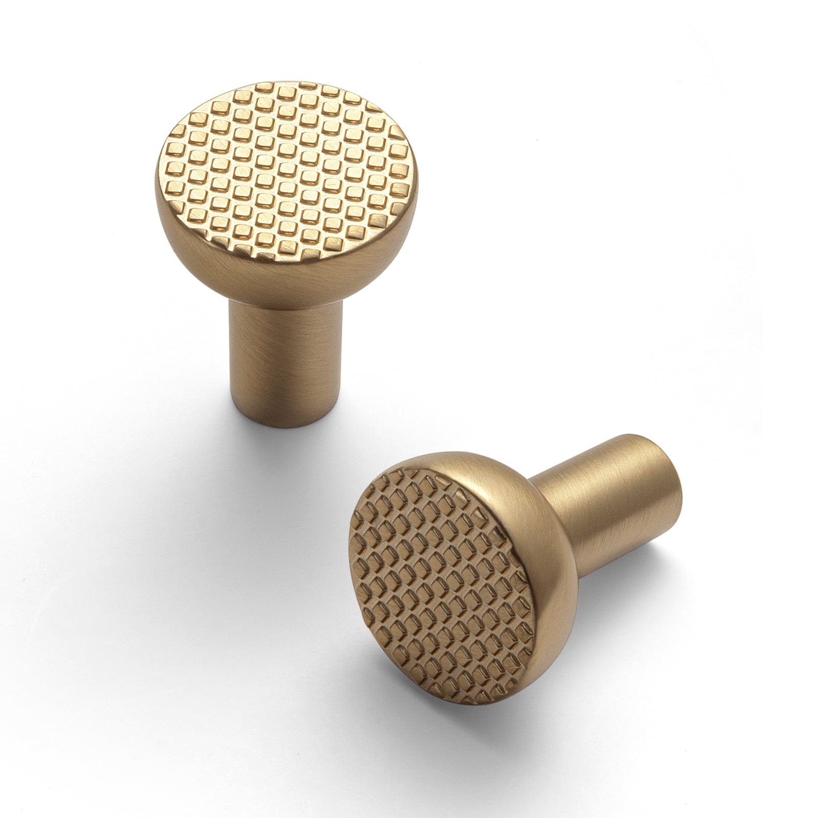 Goo-Ki Champagne Bronze / Knob / 6 Pack Diamond Pattern Drawer Pull Elegant Textured Cabinet Handle for Furniture