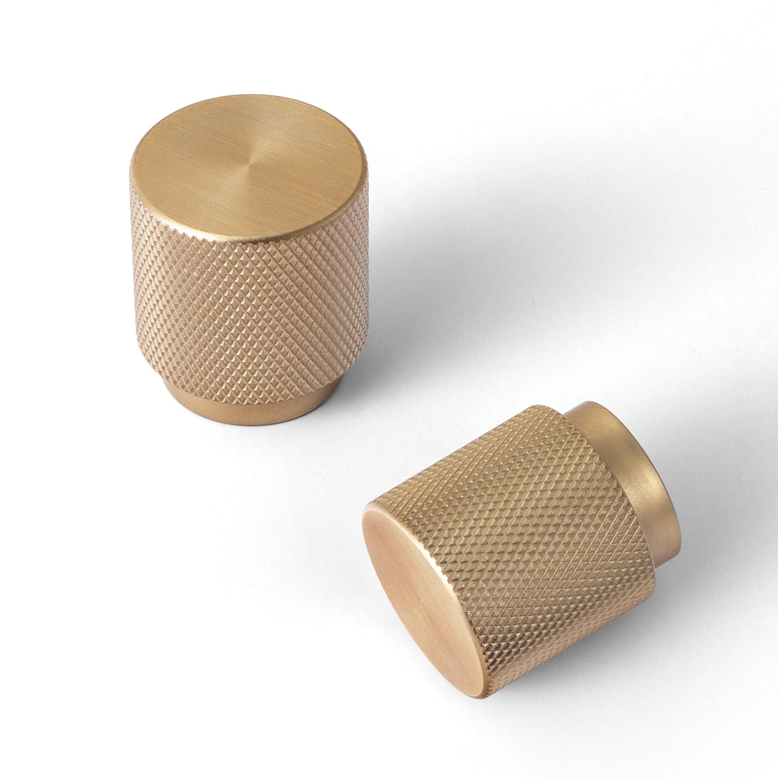 Goo-Ki Champagne Bronze / Knob / 6 Pack Knurled Cabinet Knobs Solid Aluminum Bar Pulls Handles for Closet Wardrobe Dresser