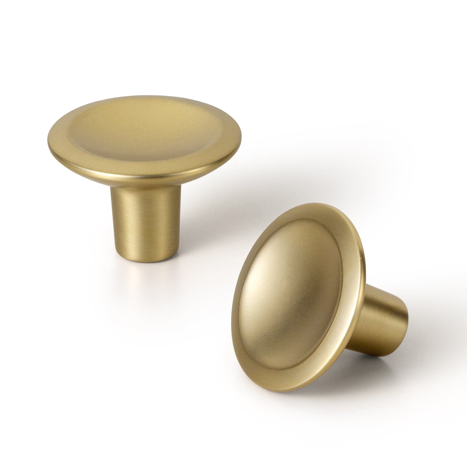 Goo-Ki Champagne Bronze / Knob / 6 Pack Round Vintage Cabinet Knobs Concave Design with Tapered Base Kitchen Drawer Hardware