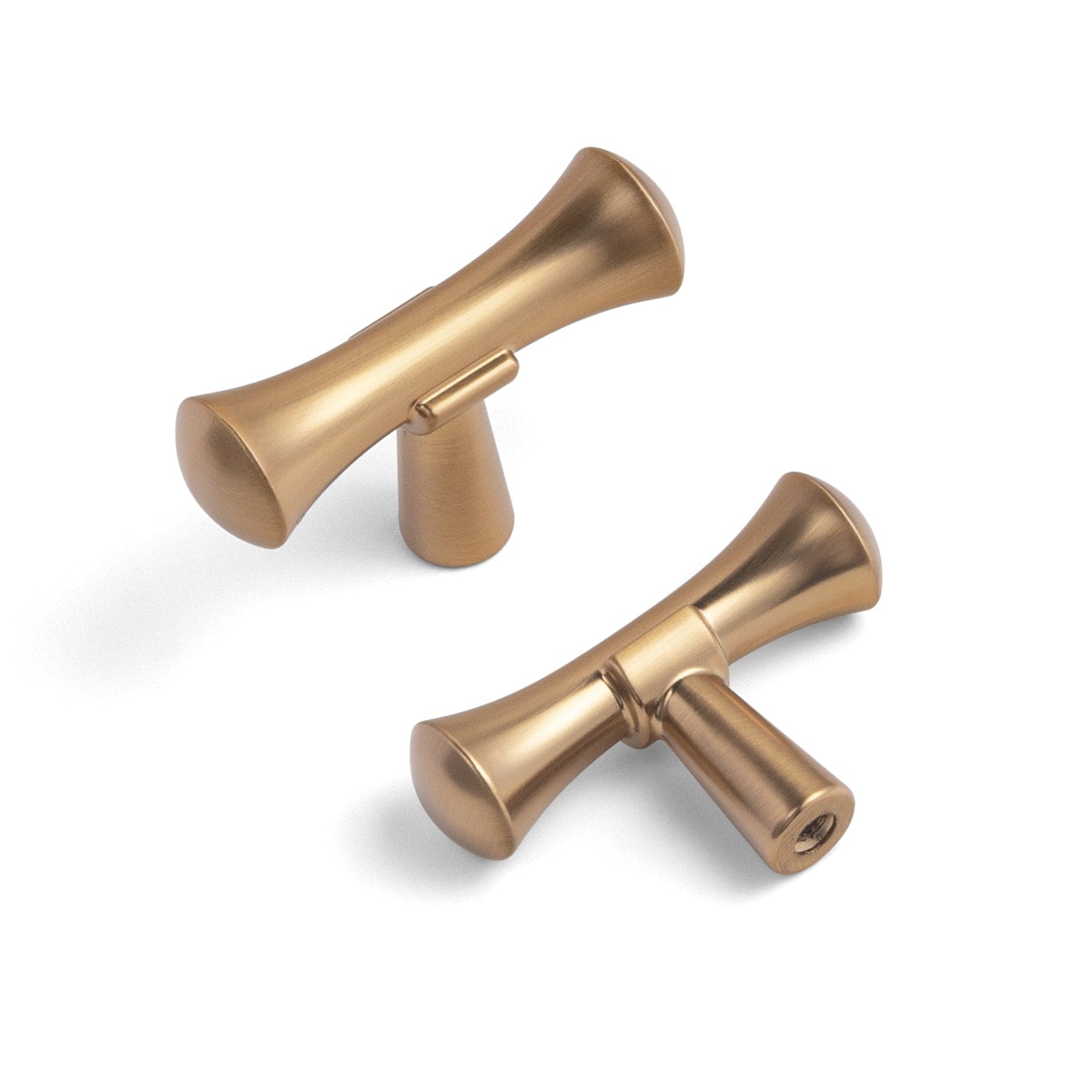 Goo-Ki Champagne Bronze / Knob / 6 Pack Rustic Refinement Drawer Pulls for Kitchen Antique Brass Cabinet Handles