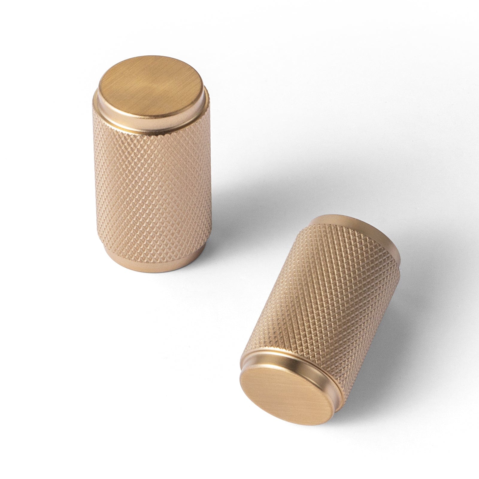 Goo-Ki Champagne Bronze / Knob / 6 Pack Textured Cylindrical Retro Brass Pull Knobs Decorative Knurled Aluminum Cabinet Knobs