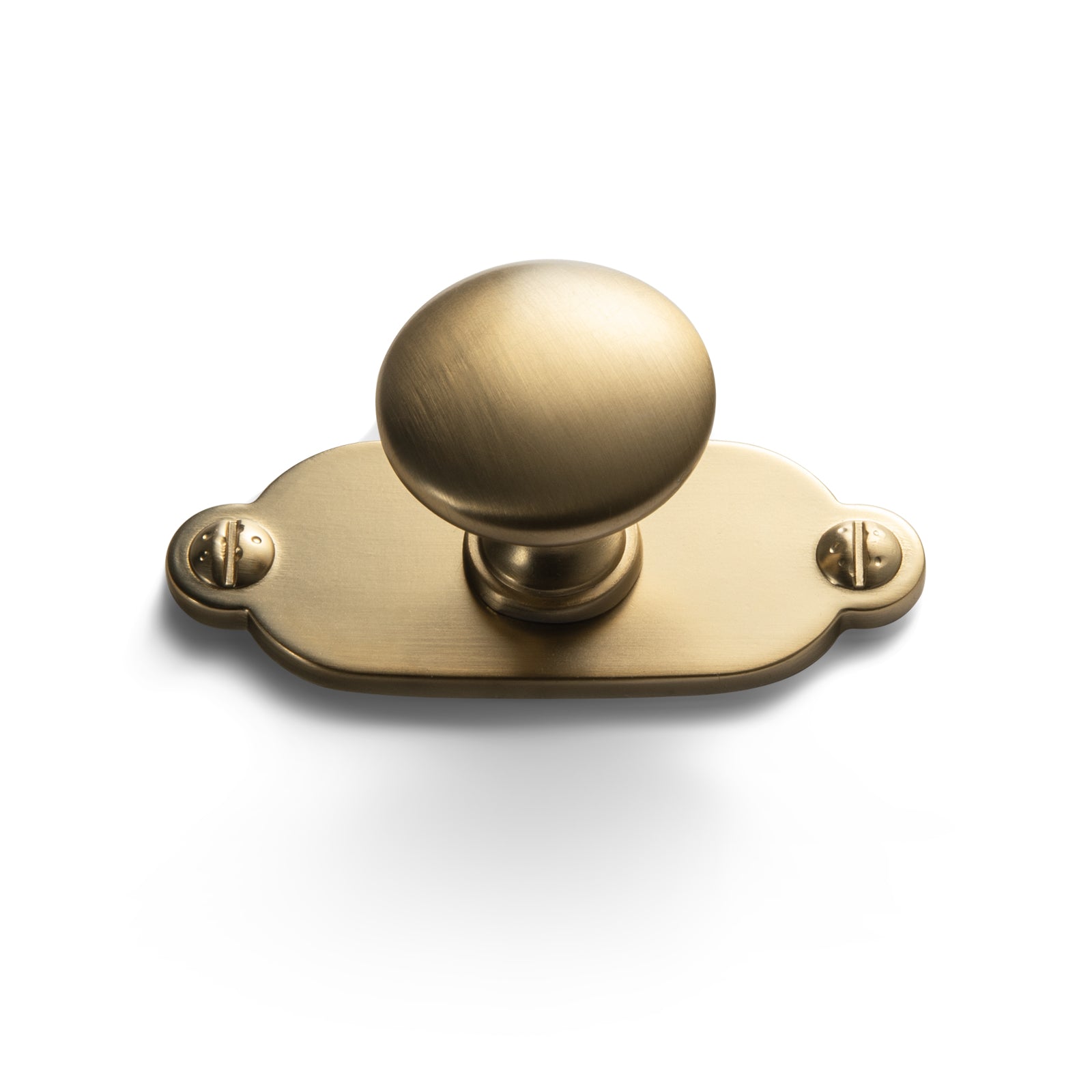 Goo-Ki Champagne Bronze / Knob with Back Plate G013 / 6 Pack Antique Drawer Pulls Solid Retro Bar Pull Furniture Hardware for Kitchen