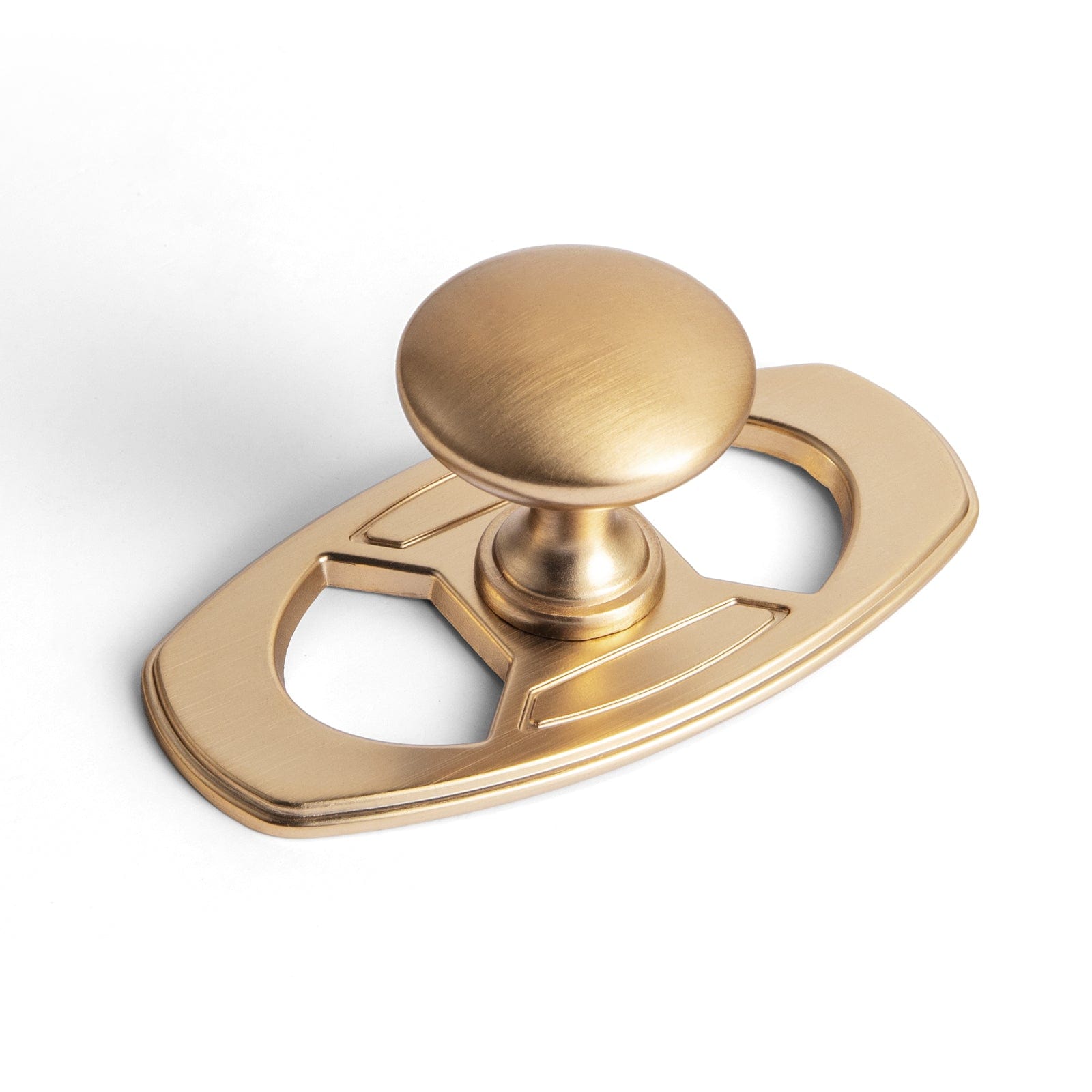 Goo-Ki Champagne Bronze / Knob with Back Plate H / 6 Pack Antique Drawer Pulls Solid Retro Bar Pull Furniture Hardware for Kitchen