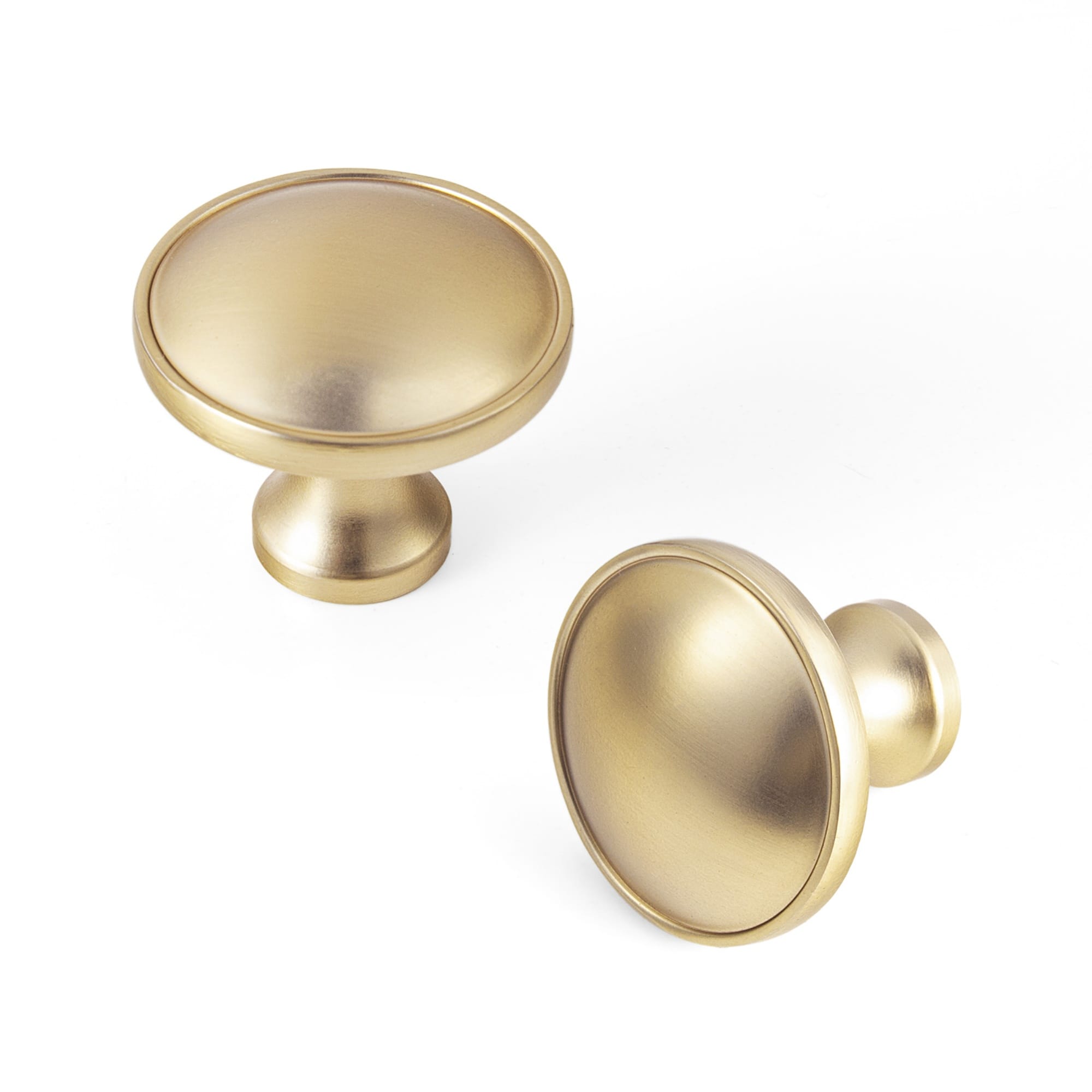 Goo-Ki Champagne Bronze / No Back Plate / 12 Pack Antique Brass Cabinet Knobs Zinc Alloy Round Drawer Pulls with Vintage Patina Finish Retro Furniture Hardware
