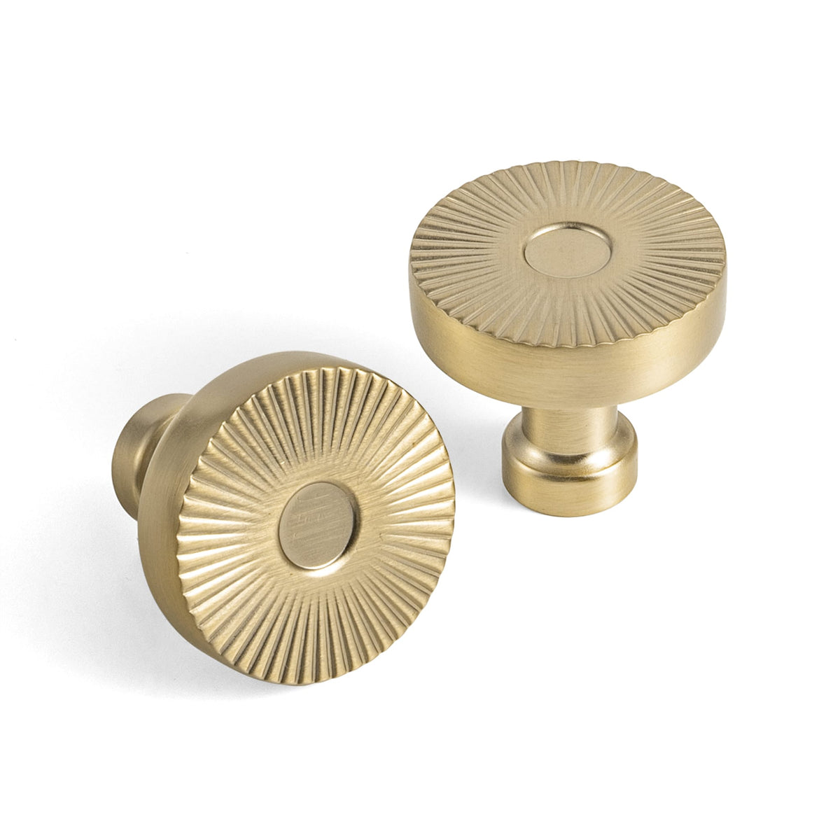 Goo-Ki Champagne Bronze / No Back Plate / 6 Pack Retro Radiating Pattern Cabinet Knob with Ornate Backplate, Solid Zinc Alloy Drawer Knob for Classic Cabinet Renovation