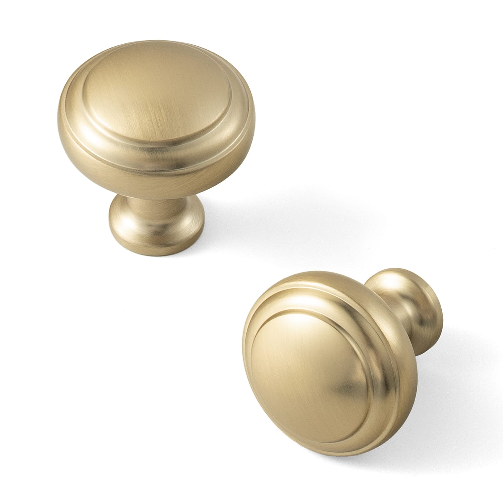 Goo-Ki Champagne Bronze / No Back Plate / 6 Pack Round Mushroom Cabinet Knobs, Solid Zinc Alloy Single Hole Drawer Knobs, Vintage Furniture Hardware