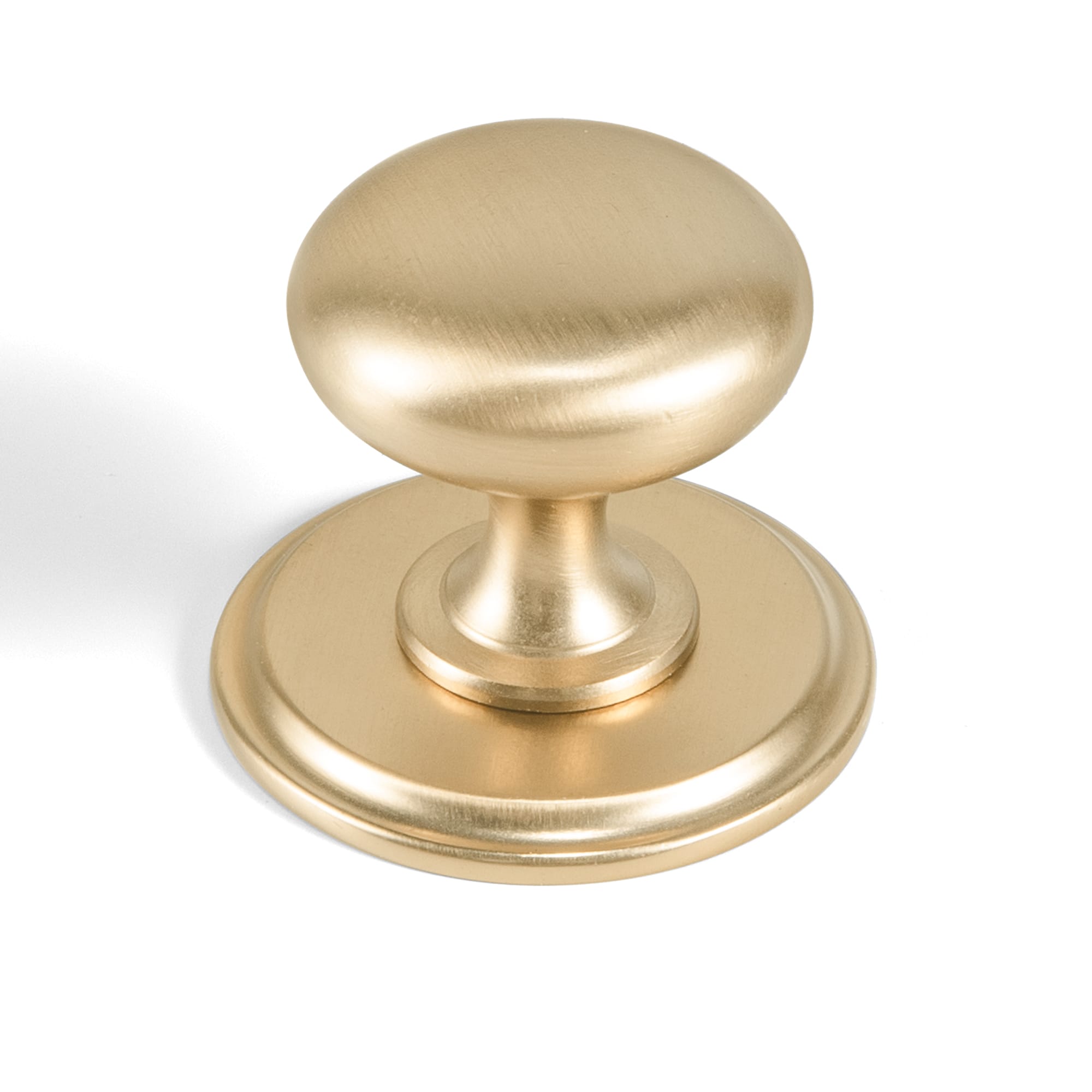 Goo-Ki Champagne Bronze / Round G011 / Standard 6 Pack Antique Brass Zinc Alloy Cabinet Knob with Back Plate Single Hole Center Cabinet Hardware for Bedroom Kitchen
