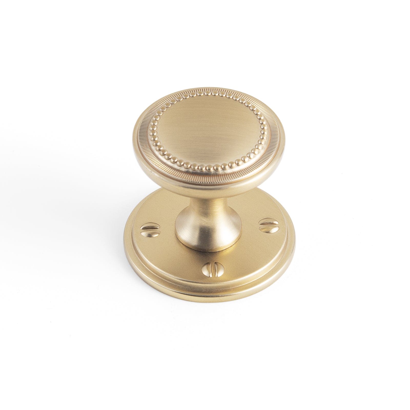 Goo-Ki Champagne Bronze / Round G015 / 6 Pack Antique Brass Zinc Alloy Cabinet Knob with Delicate Decorative Back Plate Set