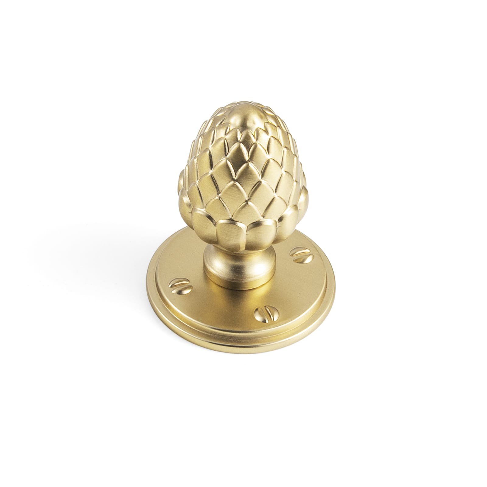 Goo-Ki Champagne Bronze / Round G015 / 6 Pack Pinecone-Shaped Cabinet Knobs Premium Zinc Alloy Decorative Drawer Knobs with Multiple Styles of Round Backplates