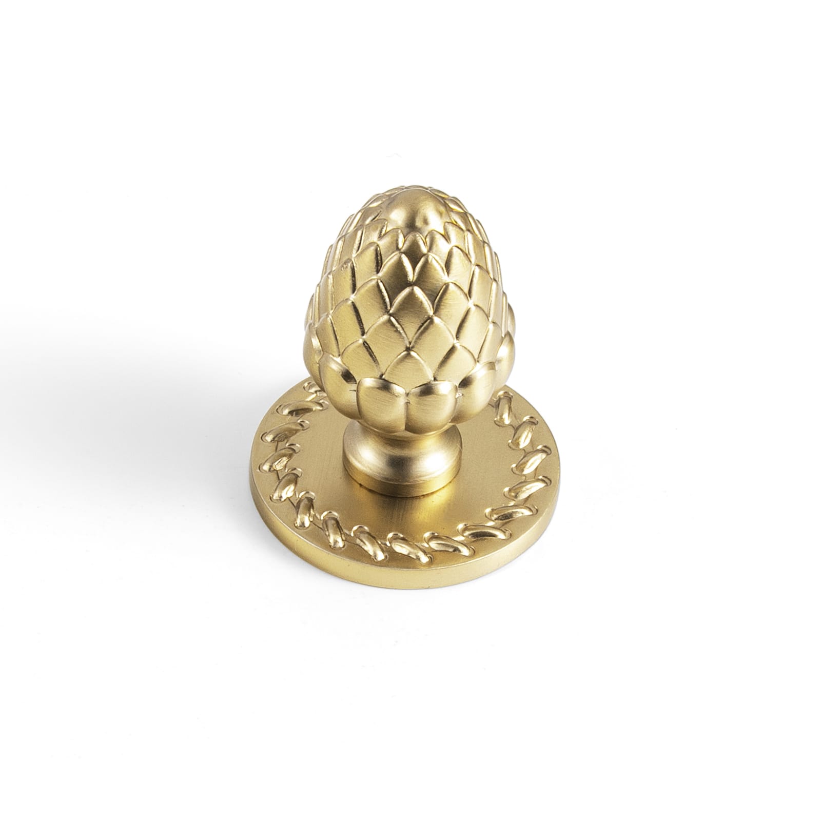 Goo-Ki Champagne Bronze / Round G016 / 6 Pack Pinecone-Shaped Cabinet Knobs Premium Zinc Alloy Decorative Drawer Knobs with Multiple Styles of Round Backplates