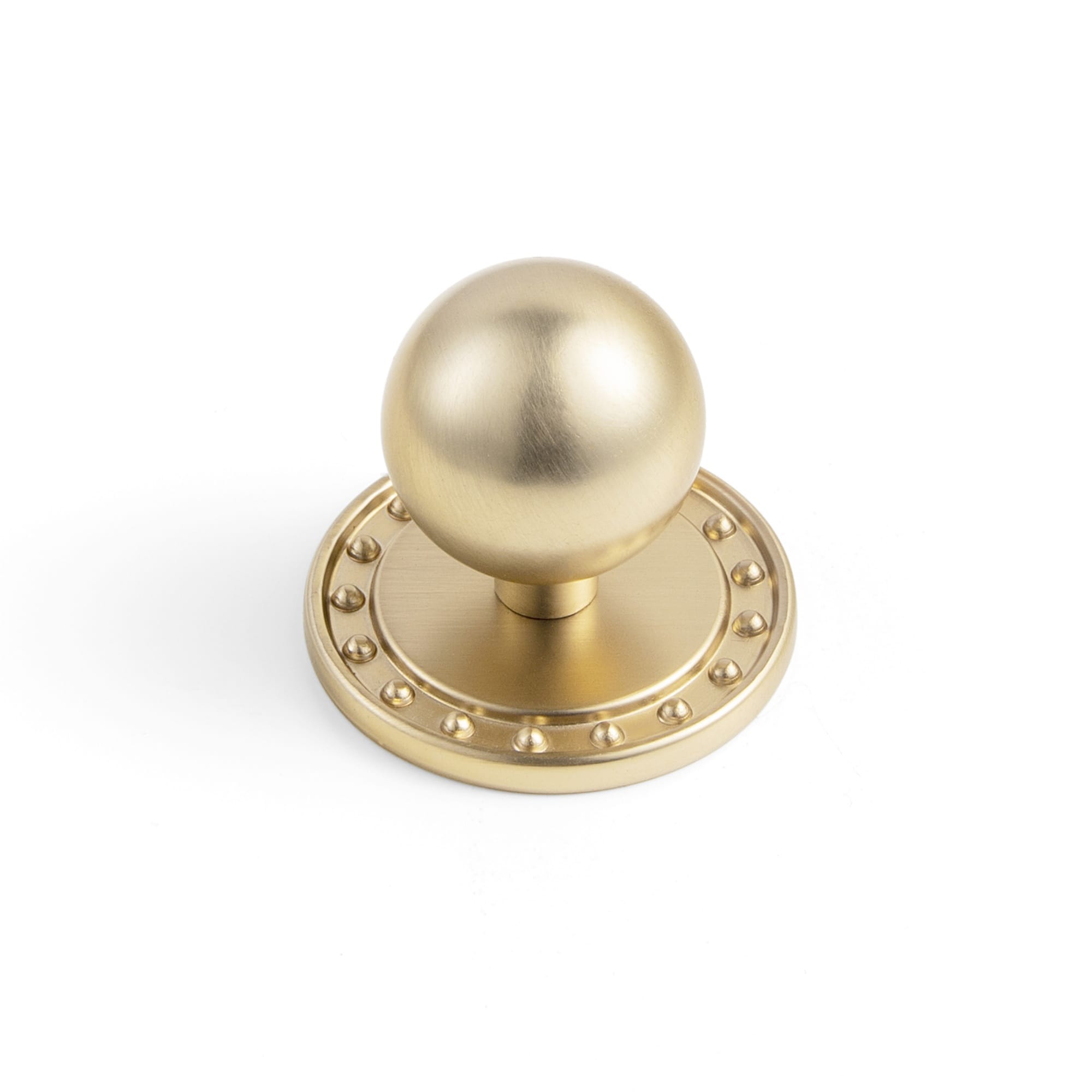 Goo-Ki Champagne Bronze / Round G018 / Single Hole Small Knob - 6 Pack Round Cabinet Knobs with Back Plate Zinc Alloy Cabinet Handle with Long Back Plate