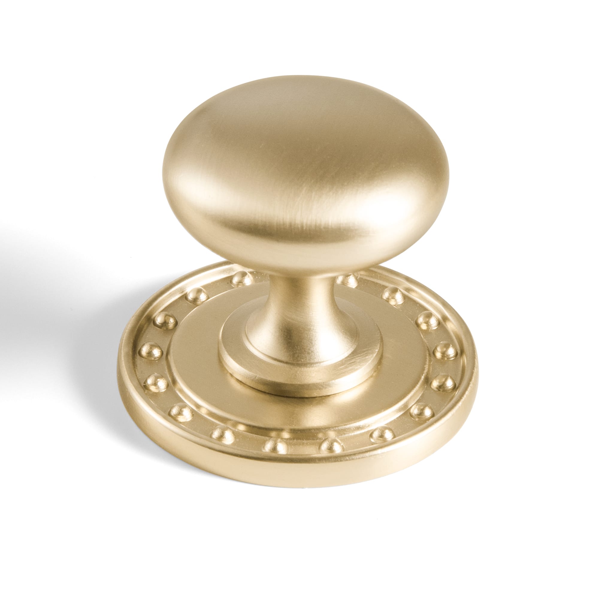 Goo-Ki Champagne Bronze / Round G018 / Standard 6 Pack Antique Brass Zinc Alloy Cabinet Knob with Back Plate Single Hole Center Cabinet Hardware for Bedroom Kitchen