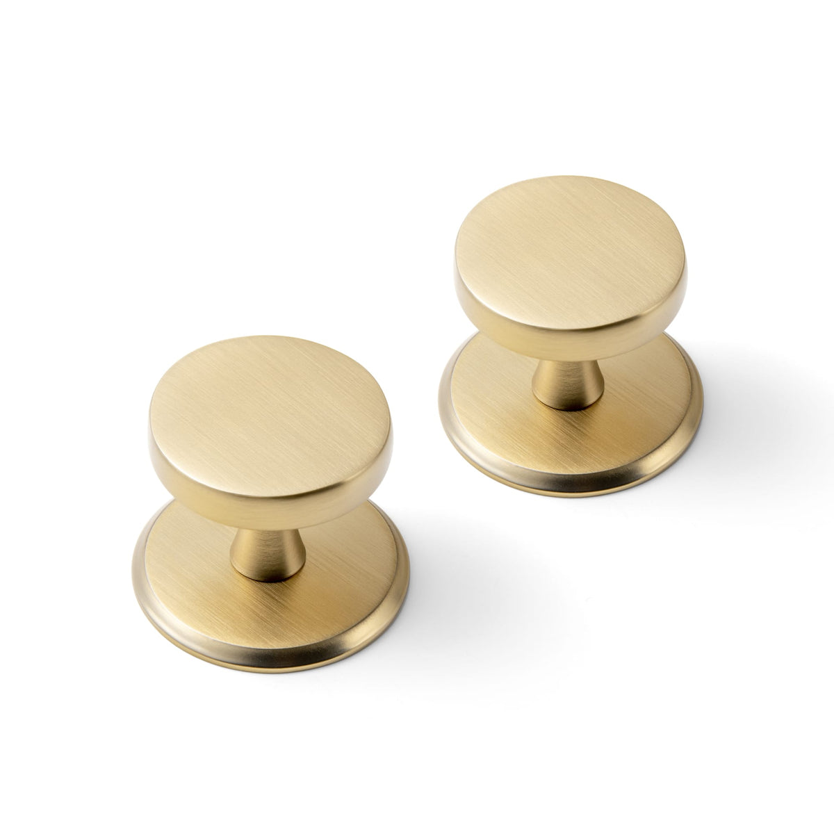 Goo-Ki Champagne Bronze / Round G021 / 6 Pack Antique Brass Cabinet Knobs with Back Plates Ornate Cabinet Pulls for Kitchen Cabinet Hardware