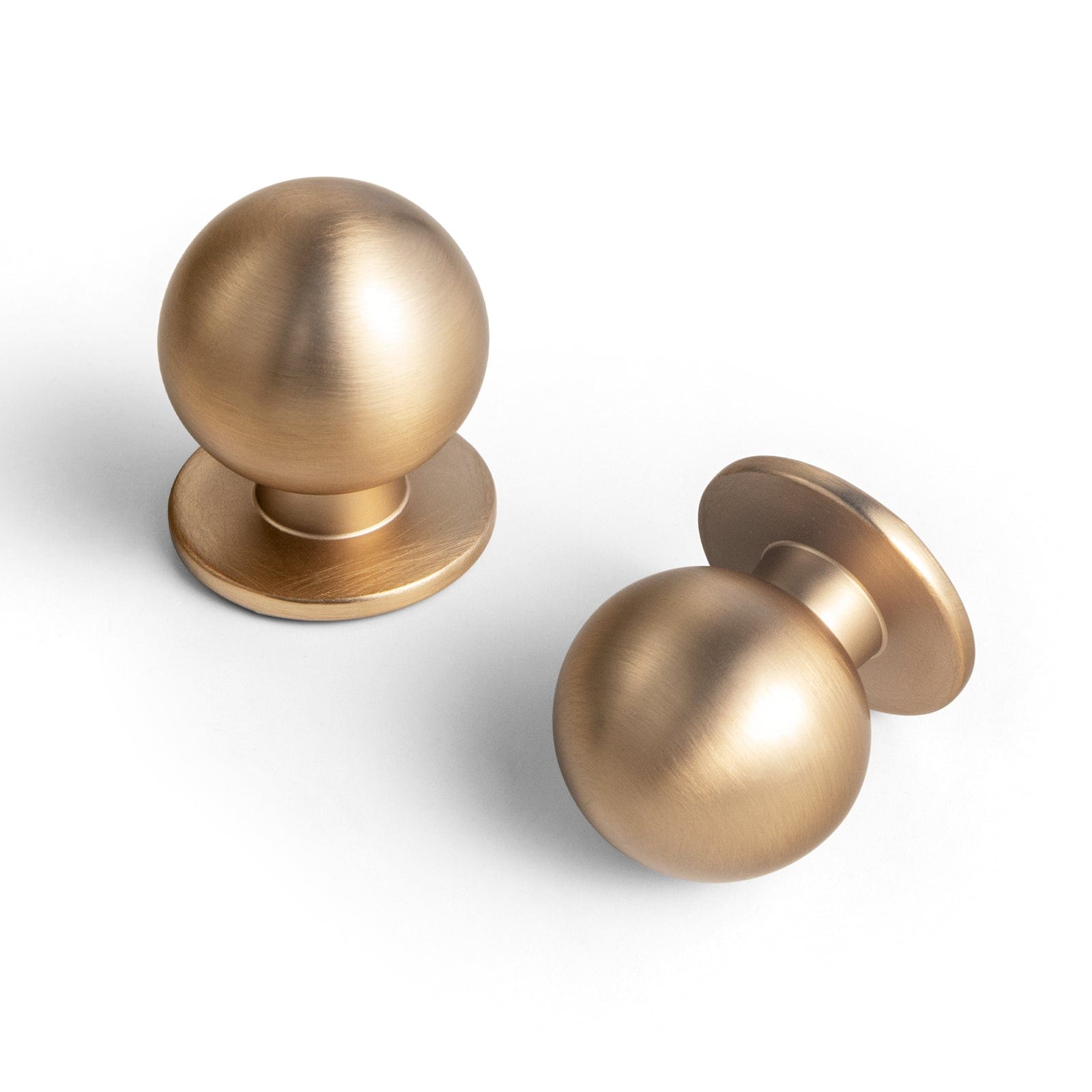 Goo-Ki Champagne Bronze / Round Knob Plus / 6 Pack Mid-Century Modern Arch Cabinet Pulls Antique Brass Kitchen Hardware