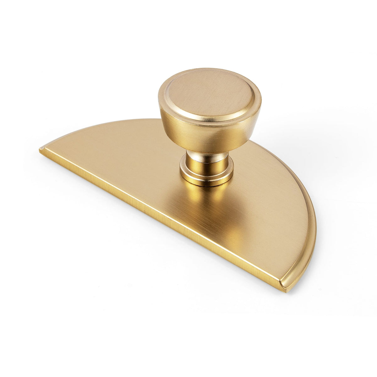 Goo-Ki Champagne Bronze / Semicircle G011 / 2 Pack Retro Drawer Knobs for Dresser Cupboard Solid Zinc Alloy Single Hole Cabinet Hardware
