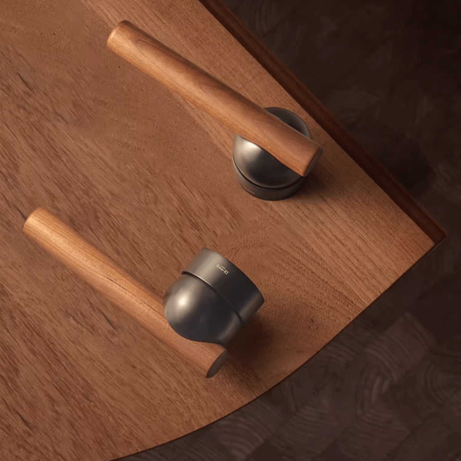 Goo-Ki Cherry Wood Door Lock Bedroom Interior Door Handle Anti-theft Home Security Door Lock