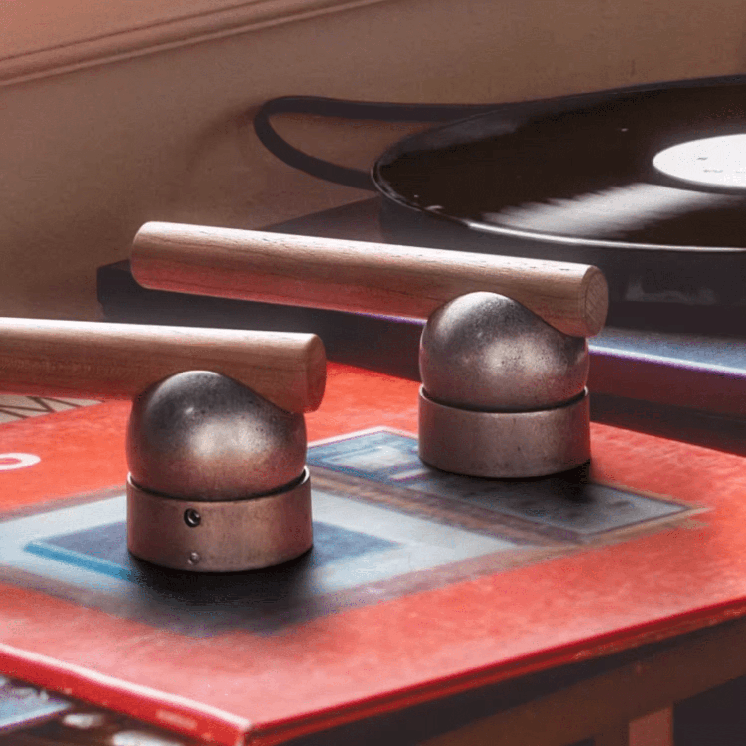 Goo-Ki Cherry Wood Door Lock Bedroom Interior Door Handle Anti-theft Home Security Door Lock