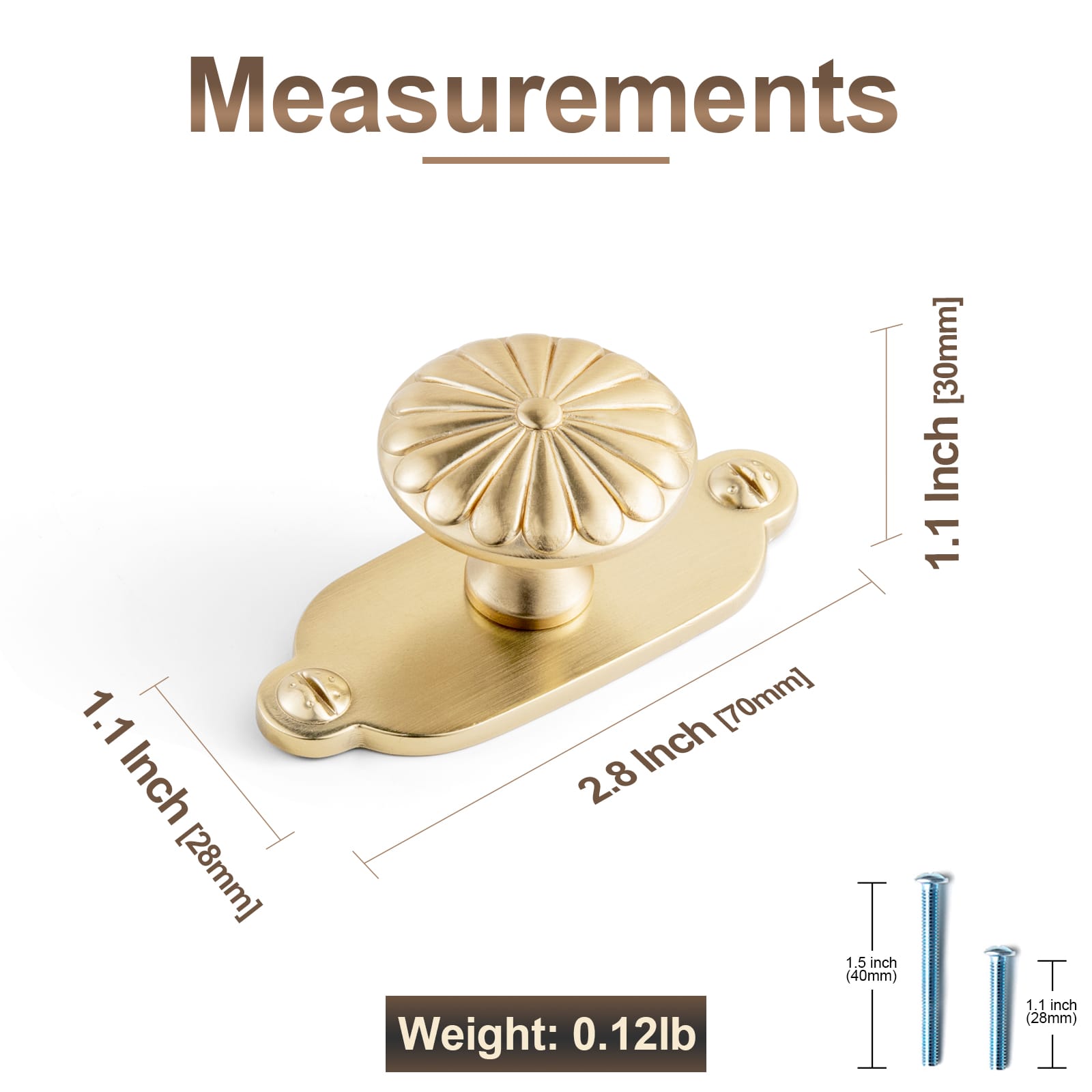 Goo-Ki Chrysanthemum Pattern Embossed Cabinet Knobs Distressed Zinc Alloy Furniture Hardware