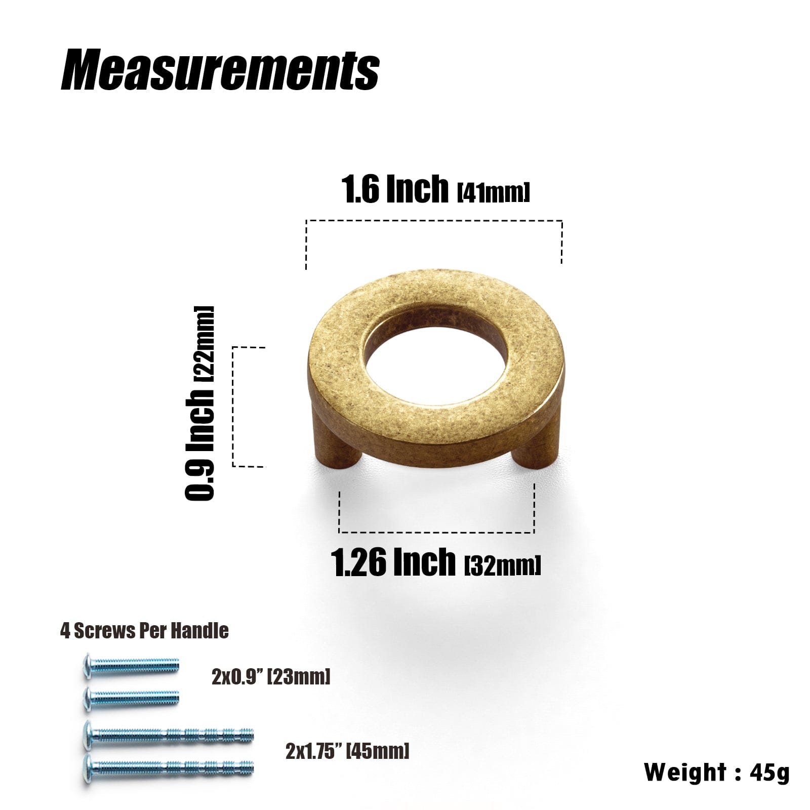 Goo-Ki Circular Luxury Ring Pull Casual Cabinet Pulls for Drawer Cupboard