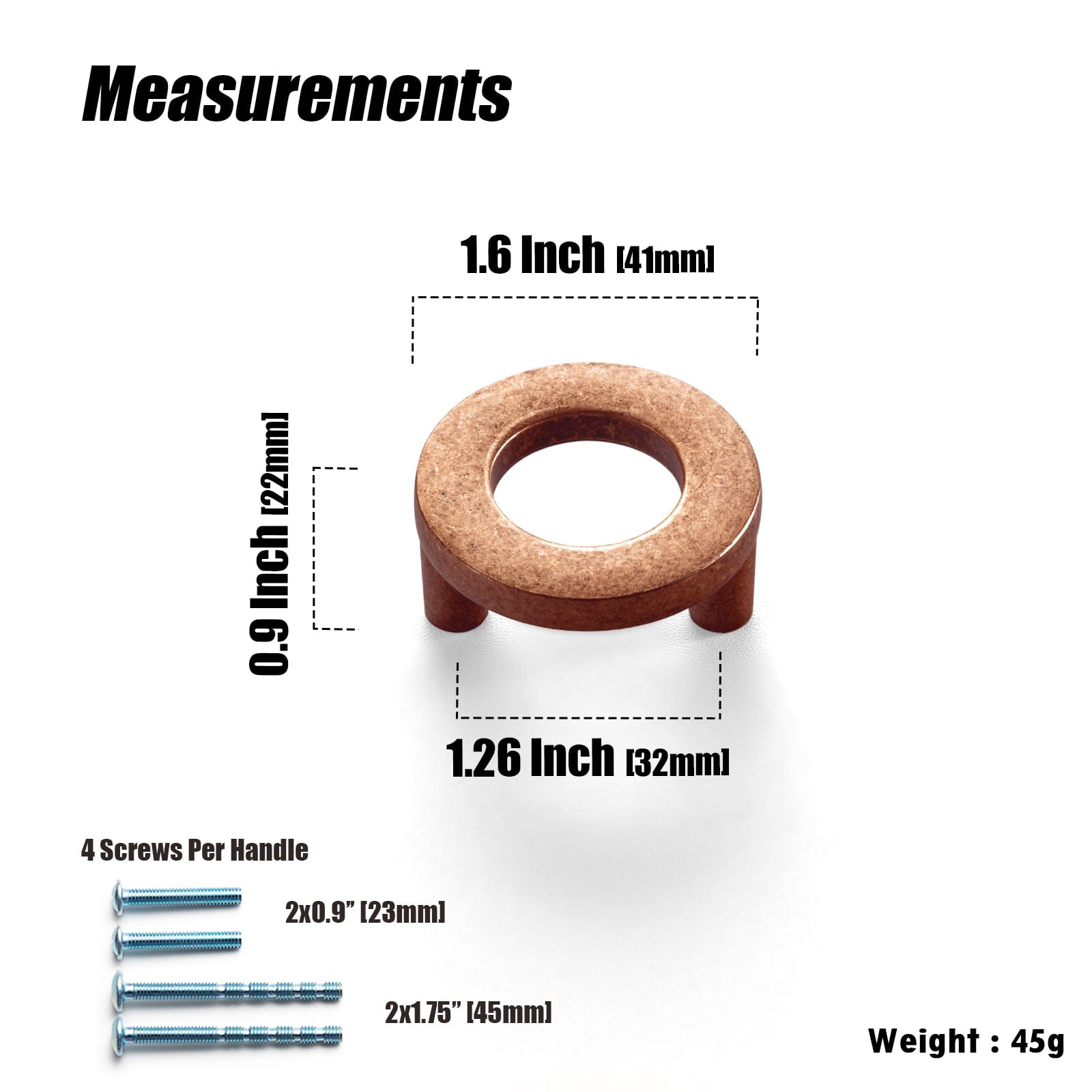 Goo-Ki Circular Luxury Ring Pull Casual Cabinet Pulls for Drawer Cupboard