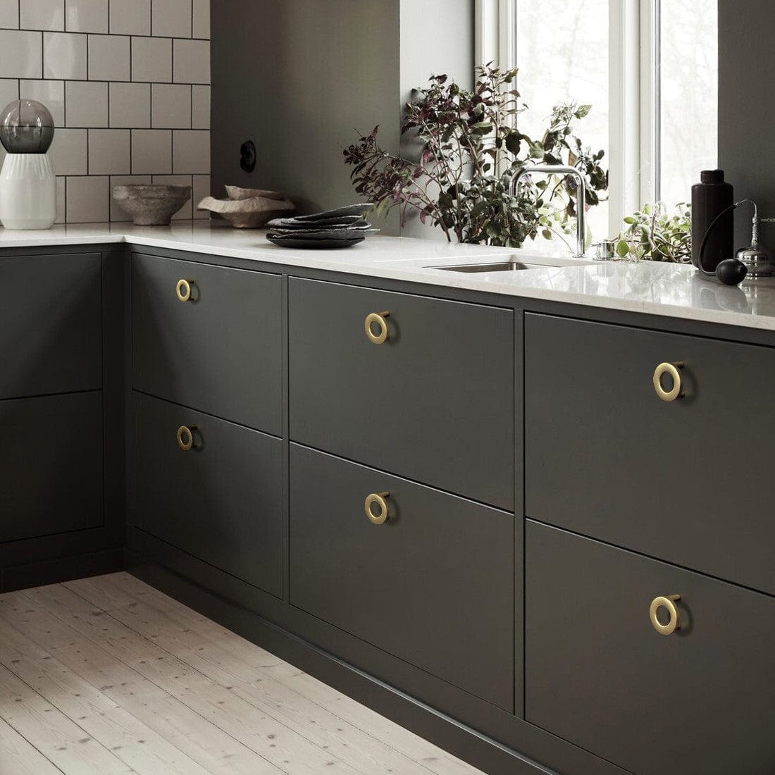 Goo-Ki Circular Luxury Ring Pull Casual Cabinet Pulls for Drawer Cupboard