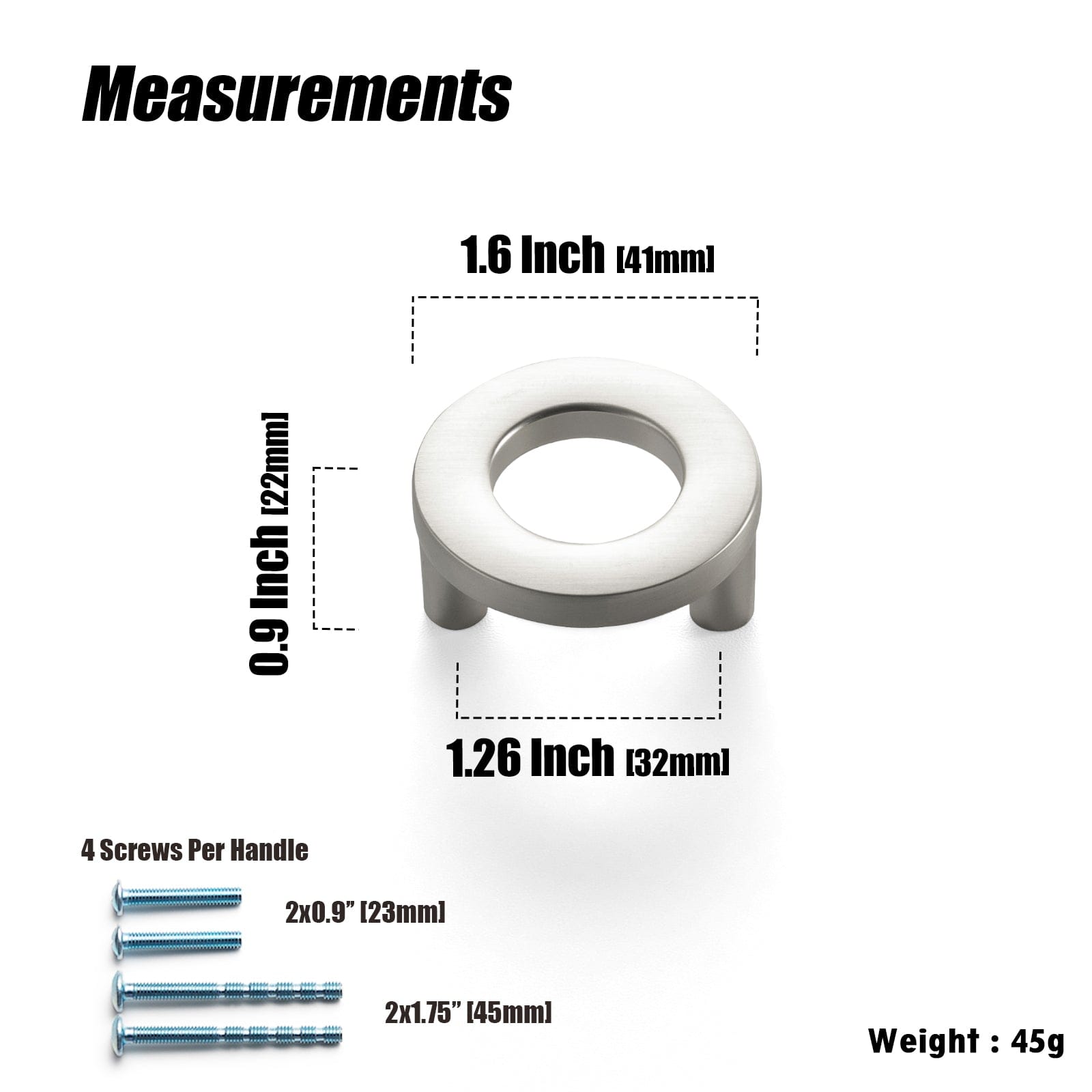 Goo-Ki Circular Luxury Ring Pull Casual Cabinet Pulls for Drawer Cupboard